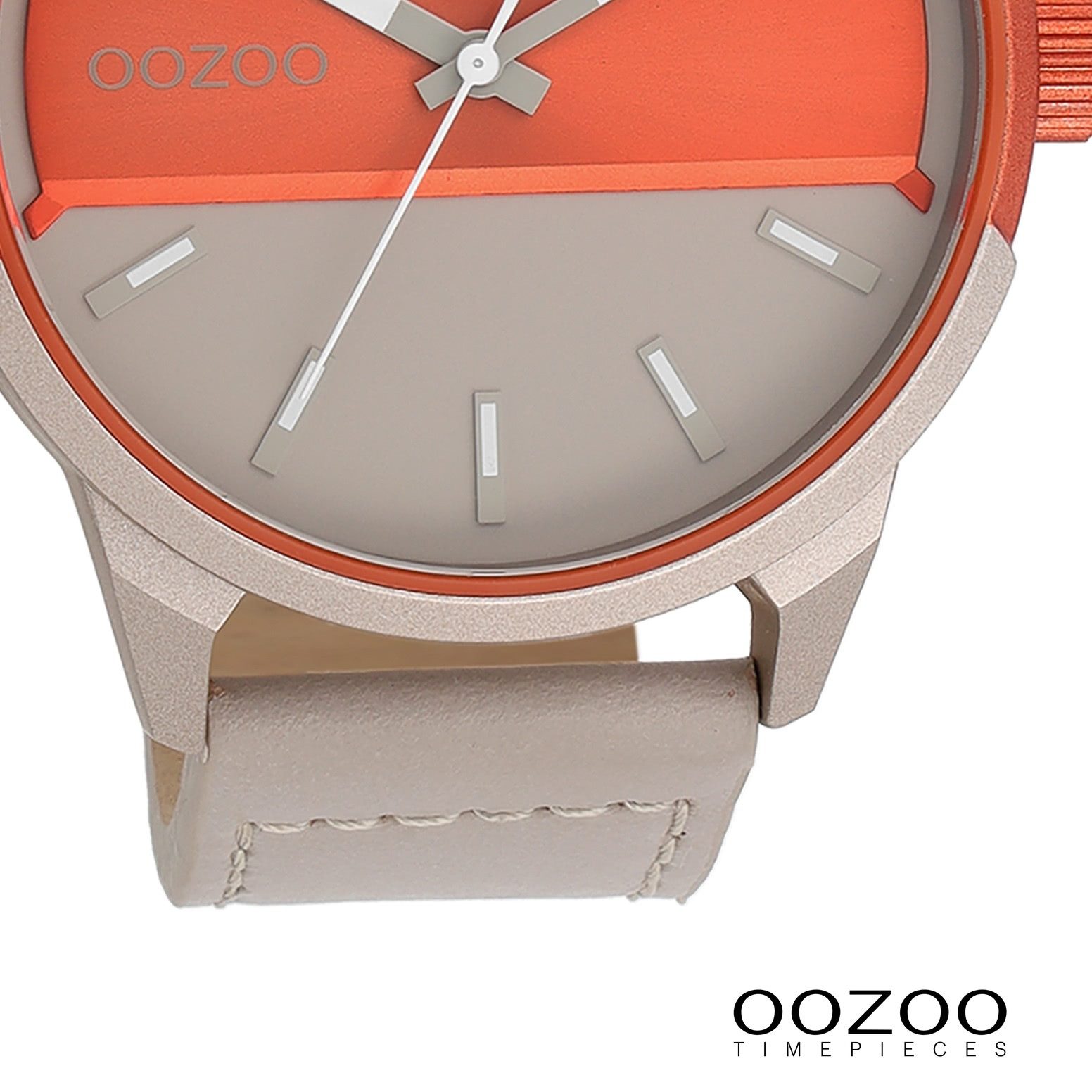 OOZOO Quarzuhr Oozoo Herren Armbanduhr Timepieces Analog, (Analoguhr), Herrenuhr rund, extra groß (ca. 48mm) Lederarmband, Fashion-Style
