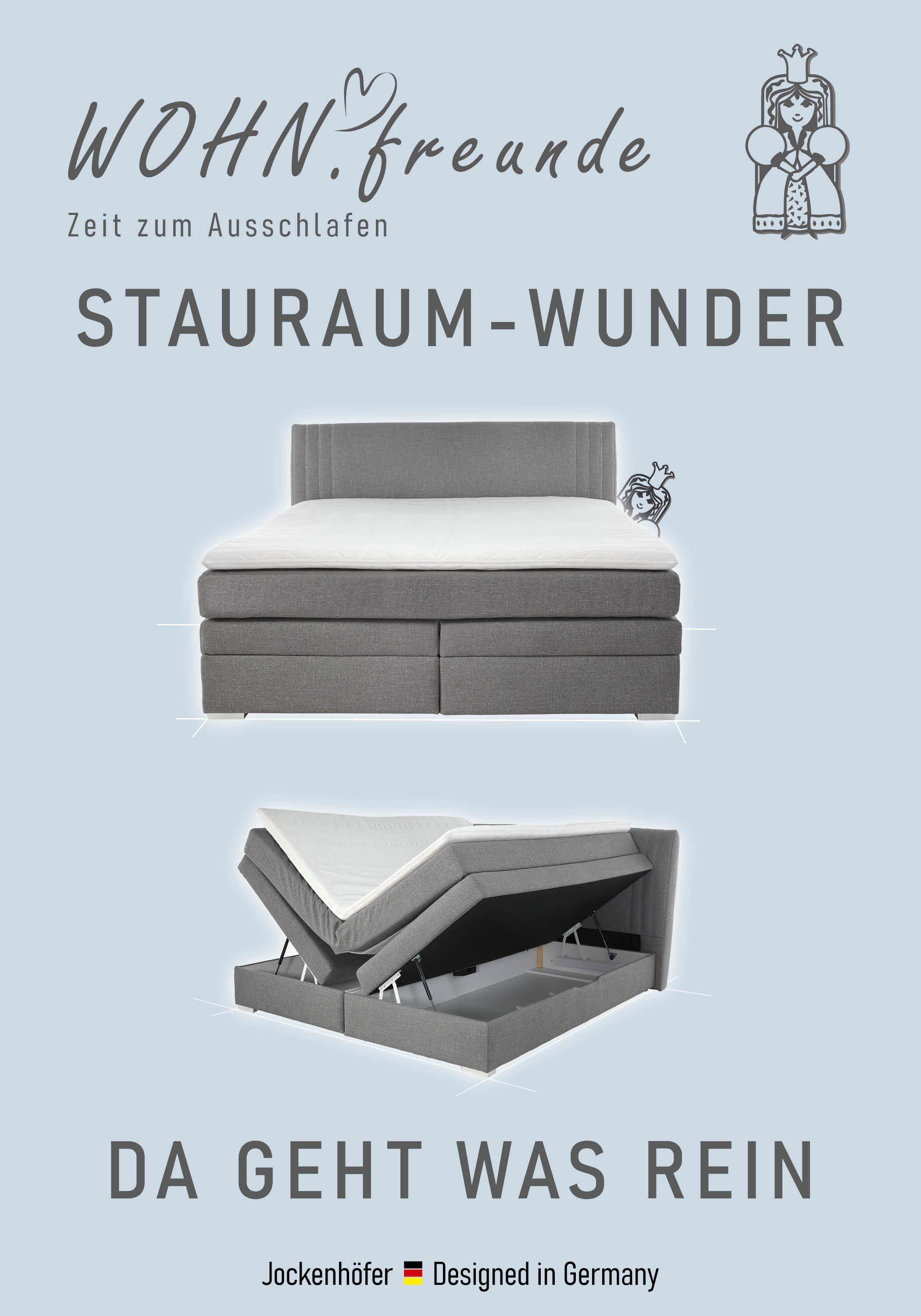 Jockenhöfer Gruppe Boxspringbett "Amira", OTTOs Choice! Topseller, mit Bettkasten und Topper, erhältlich in den Breiten 120,140 & 180cm