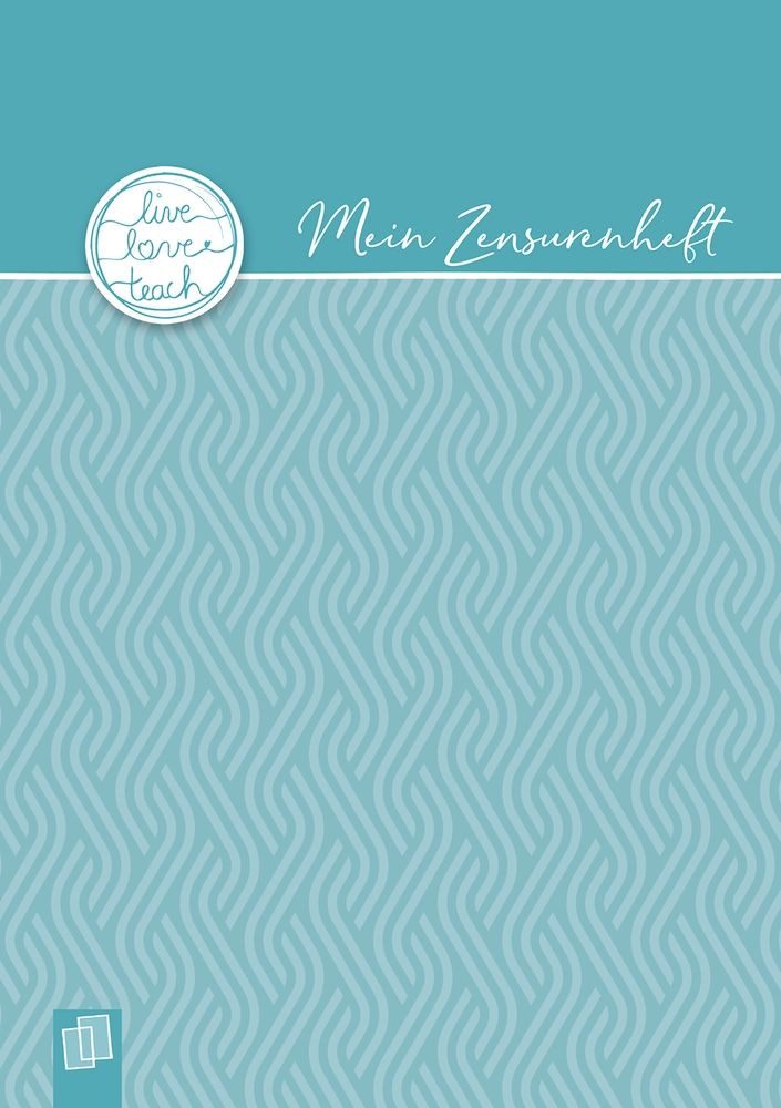 Verlag an der Ruhr Schulheft Mein Zensurenheft, A5 Liebevoll gestaltetes Schulnotenheft für Lehrer