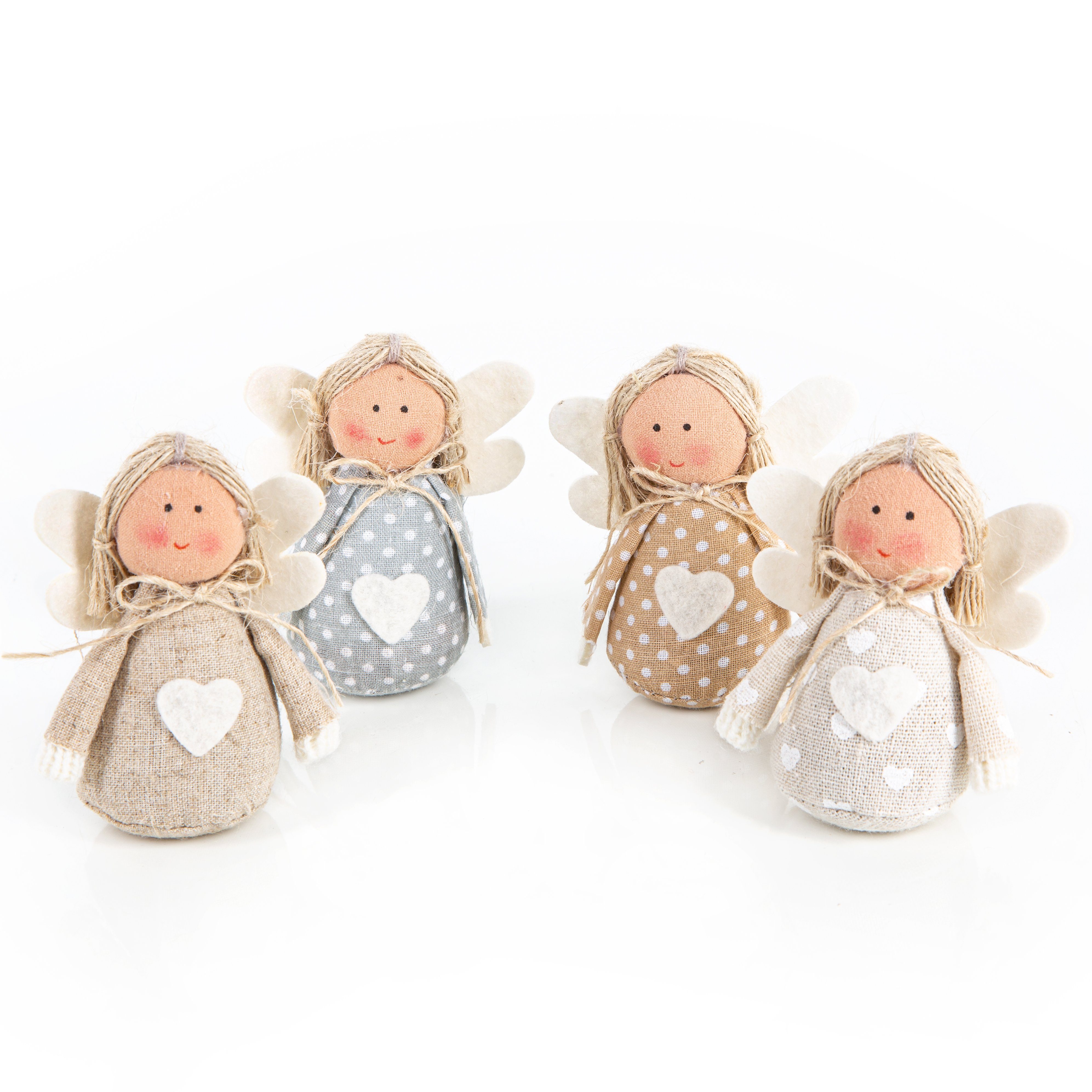 Logbuch-Verlag 4 Engel Figuren 6,5 Cm – Weihnachtsengel