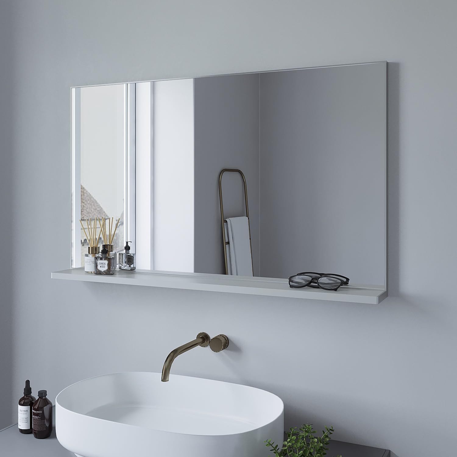 AQUABATOS Badspiegel Spiegel Badezimmer mit Ablage günstig online kaufen