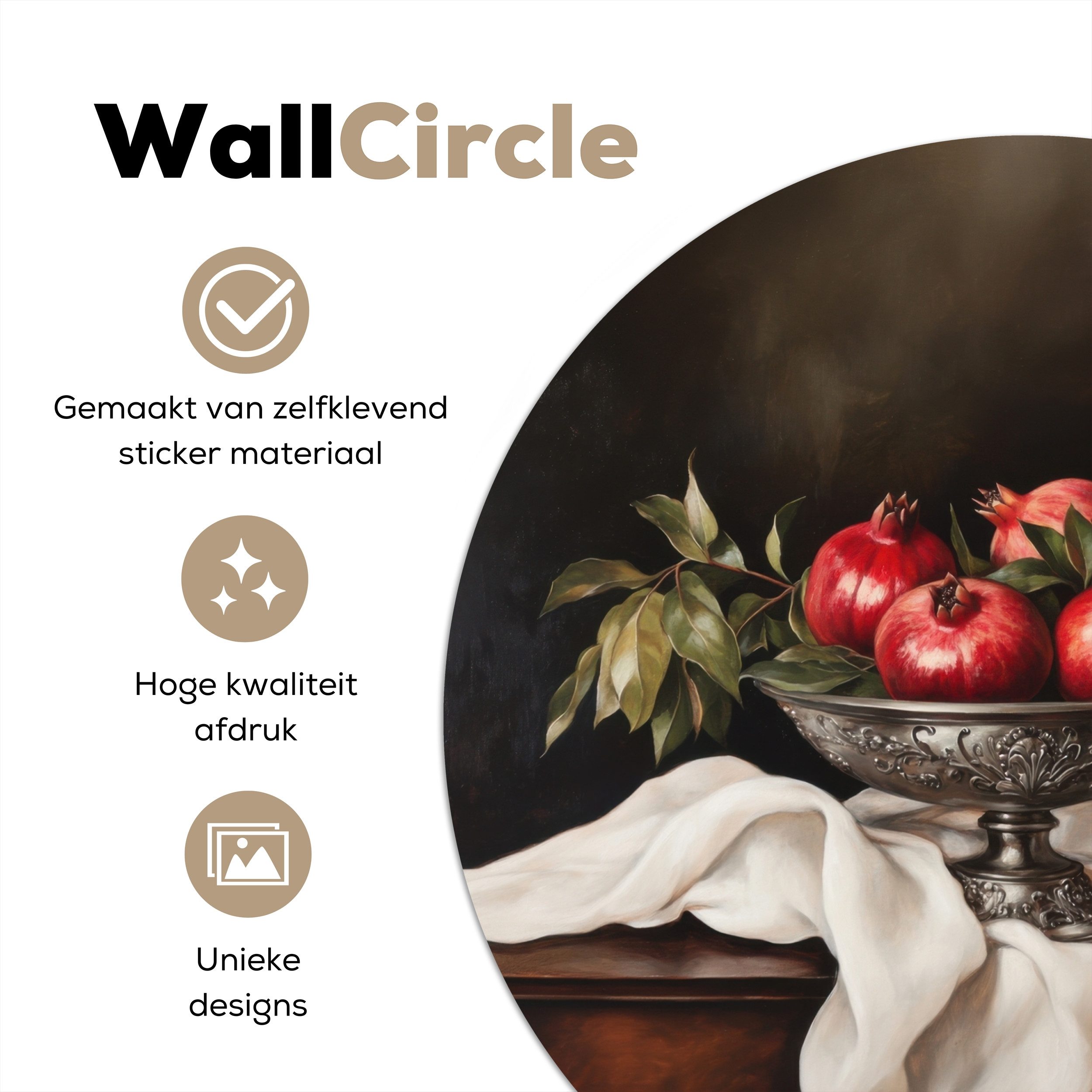 MuchoWow Wandsticker Granatäpfel - Klassisch - günstig online kaufen