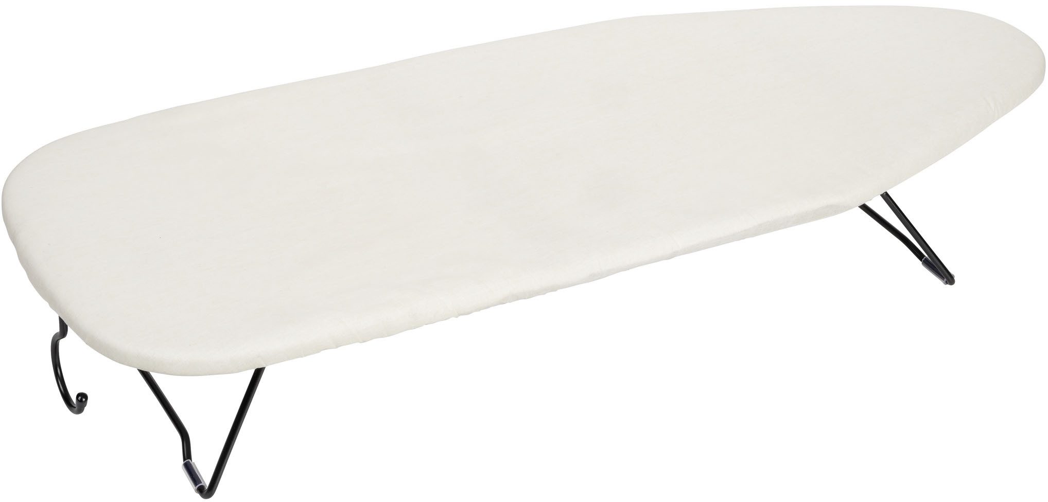 WENKO Tischbügelbrett Modell Leona, Bügelfläche 77x31 cm, platzsparend verstaubar, inkl. Aufhängung