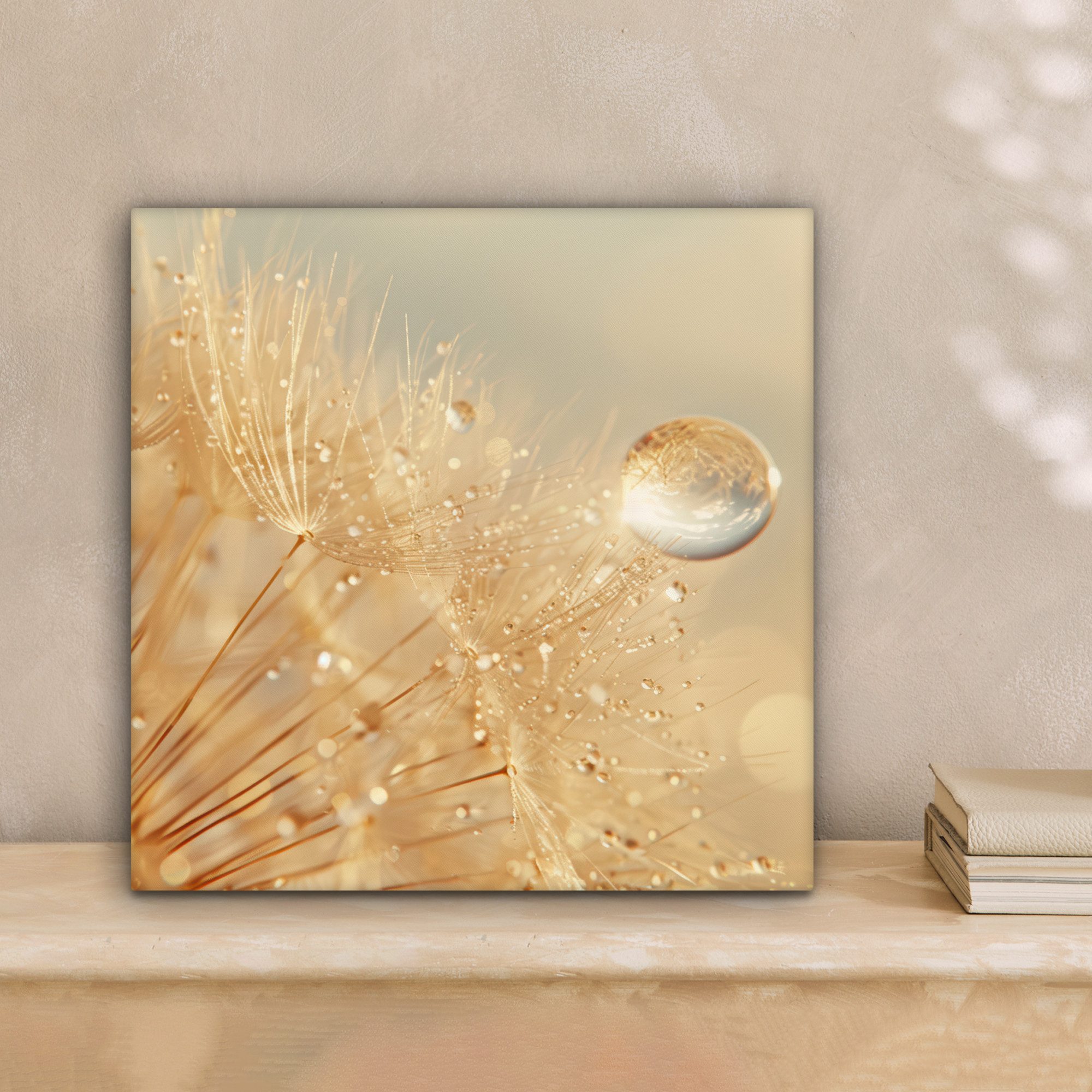 OneMillionCanvasses® Leinwandbild Löwenzahn - Wasser - Natur - Pflanzen - M günstig online kaufen