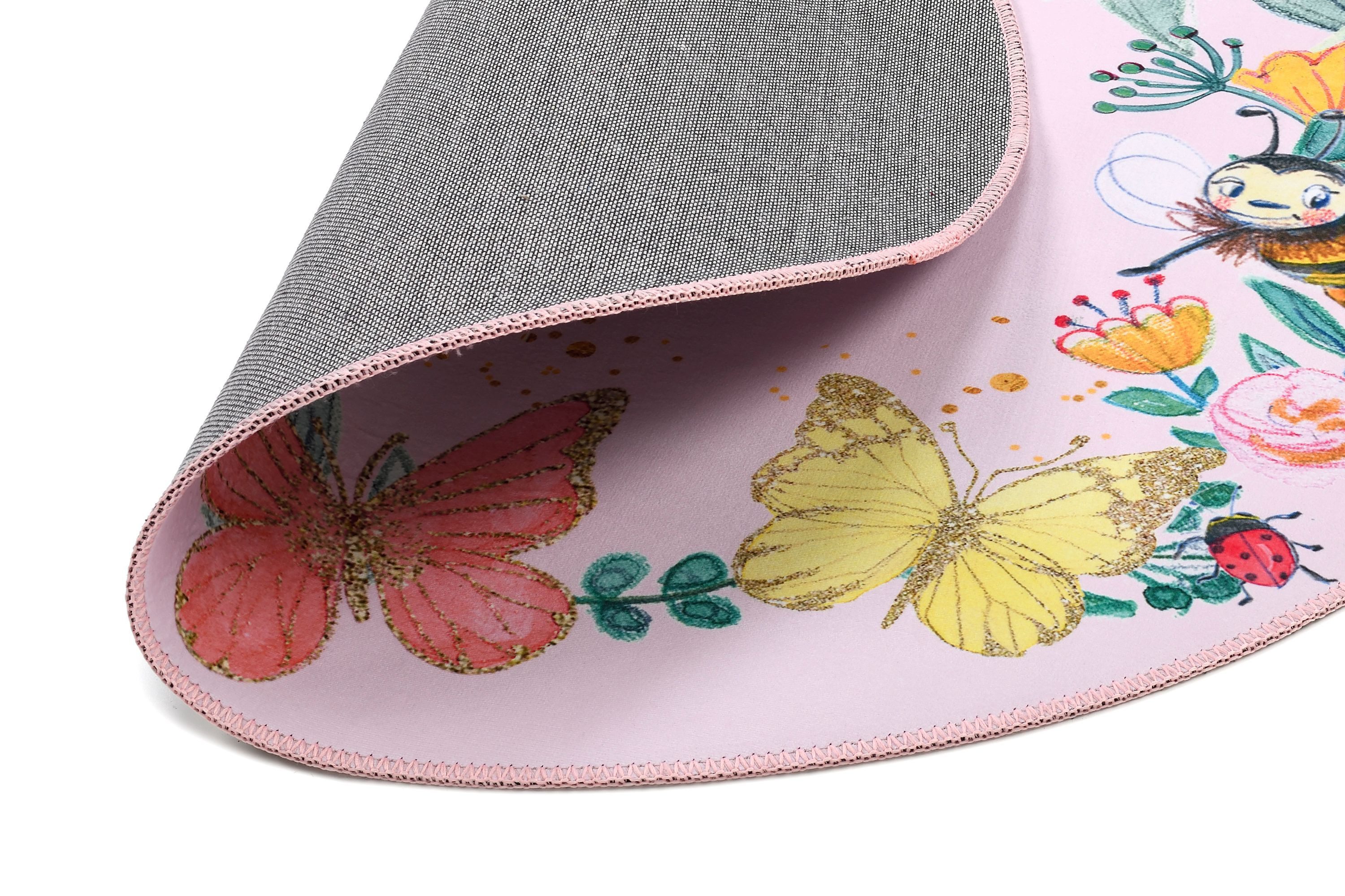 Prinzessin Lillifee Kinderteppich Prinzessin Lillifee Blumen 100cm rund, rund, Höhe: 6 mm