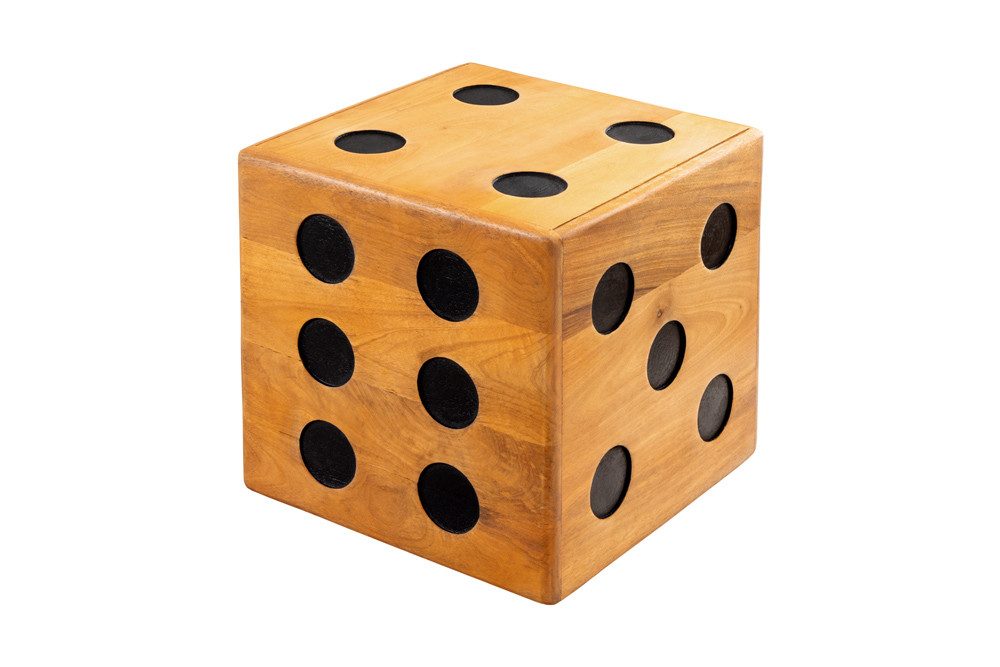 riess-ambiente Beistelltisch CUBE 40cm natur – stapelbar, Massivholz, Sitzhocker (Einzelartikel, 1-St), würfelförmiger Holztisch mit Stapelfunktion – ideal fürs Wohnzimmer