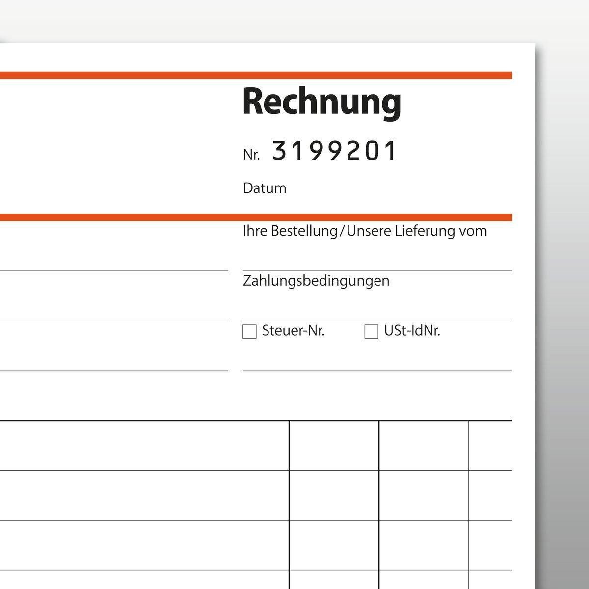 Sigel Formularblock Rechnungen für Kleinunternehmer A5 selbstdurchschreibend 30 Sätze, selbstdurchschreibend