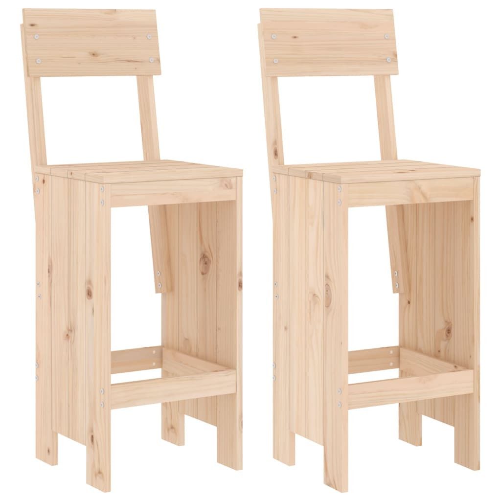vidaXL Gartenstuhl Barhocker 2 Stk. 40x48,5x115,5 cm Massivholz Kiefer (2 St)