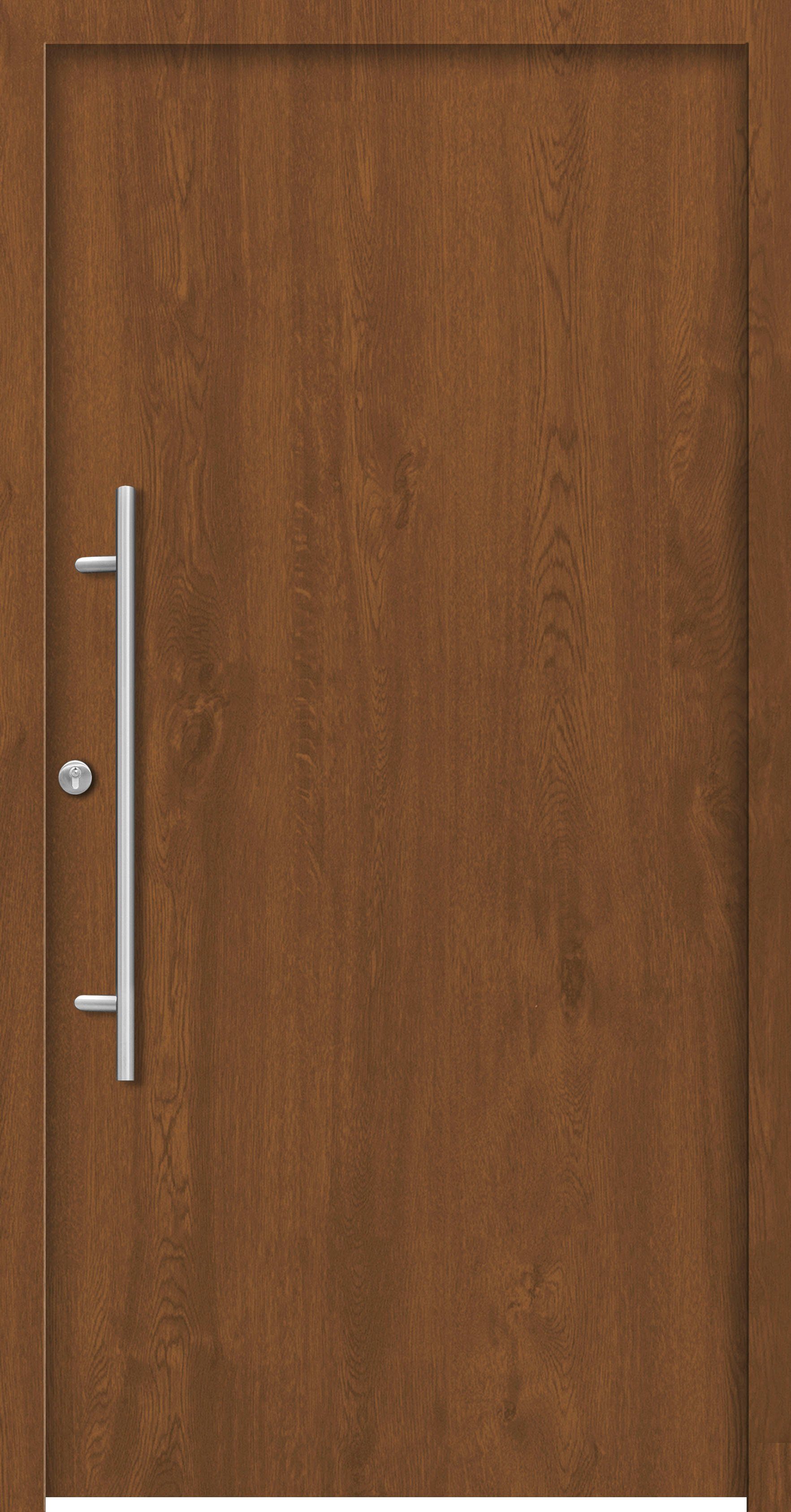 SplenDoor Haustür PATRAS Prime (Set), sehr gut wärmegedämmt und Stabil, inklusive Türrahmen Golden Oak | Haustüren