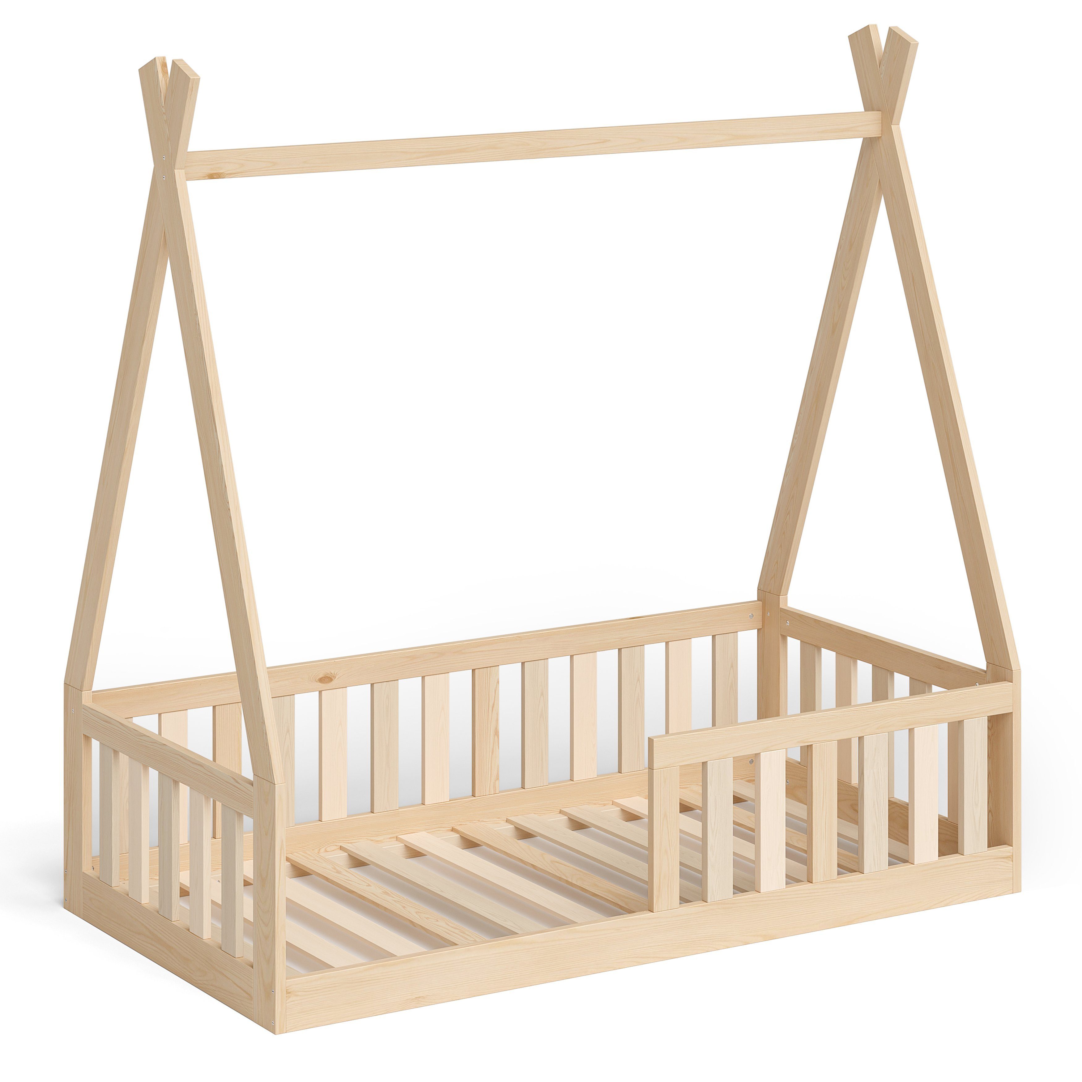 Bellabino Kinderbett Tajo (Tipi-Bodenbett, 70x140 cm, günstig online kaufen