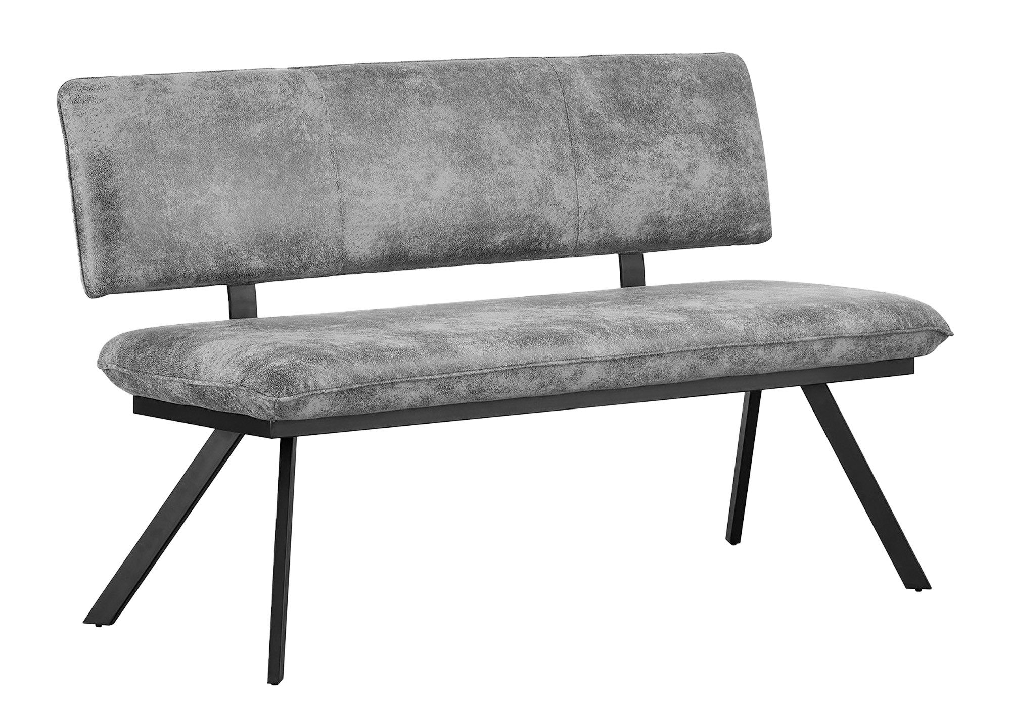 B&D home Essbank JUNA (1-St), gepolstert, stabiles Metallgestell, mit Rückenlehne, in 140 oder 160cm