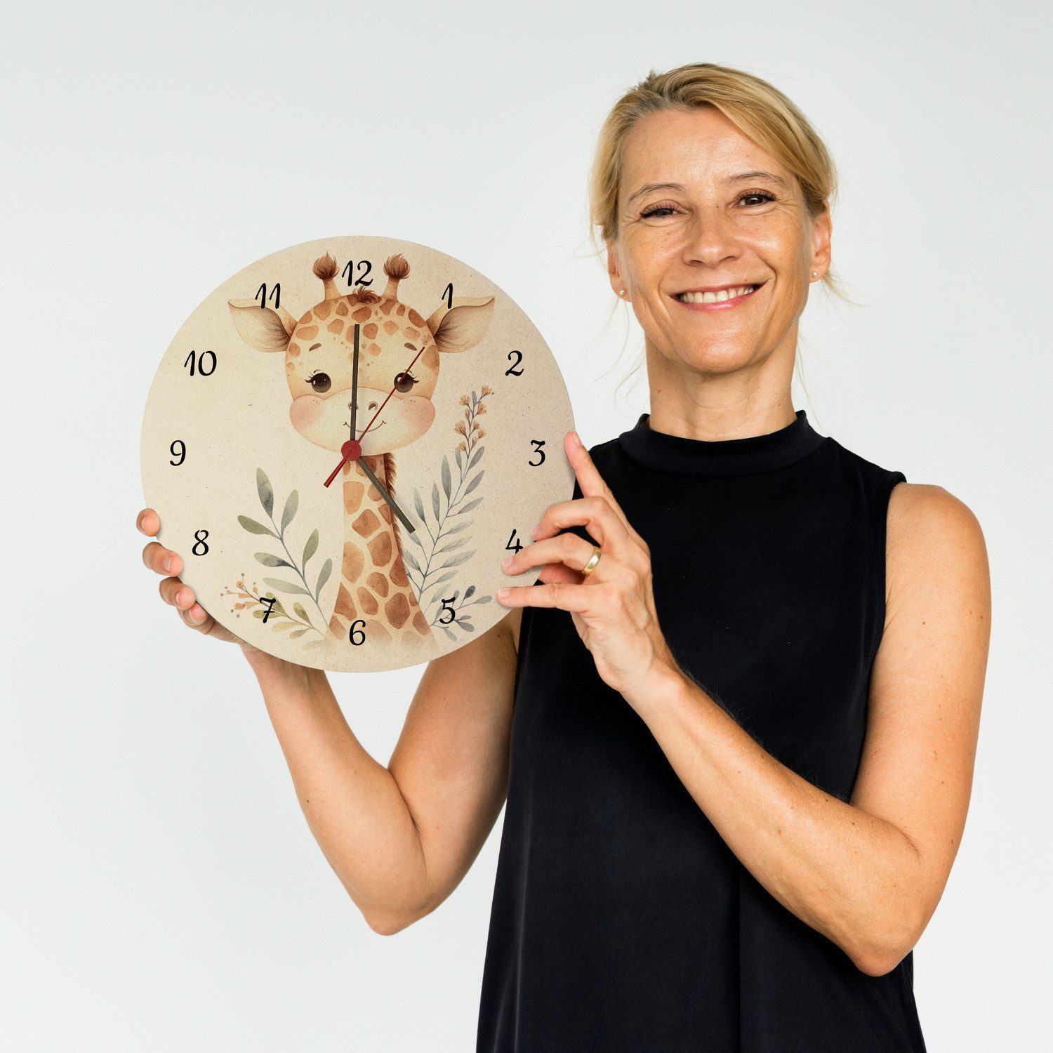 speecheese Wanduhr Giraffe Wanduhr aus MDF günstig online kaufen
