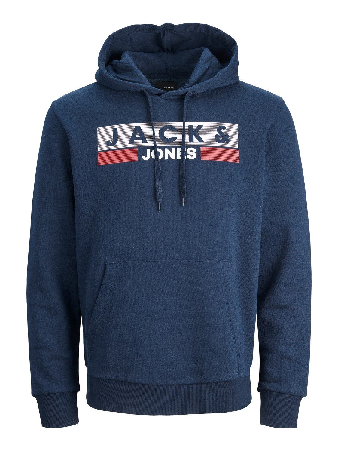 Jack & Jones Hoodie JJECORP LOGO aus Baumwollmix Navy Blazer PLAY 4 12163777 | Sweatshirts