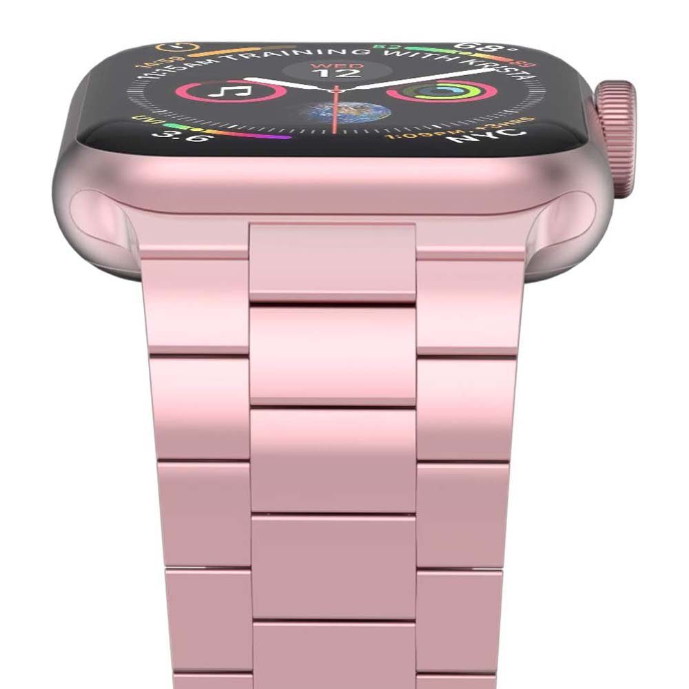 Lubgitsr 38 mit Armband Smartwatch-Armband Watch Kompatibel mm, Rosa Edelstahlarmband Apple Metall