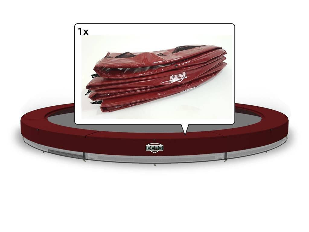 Trampolin-Randabdeckung Ersatzteil 380 cm rund rot - Elite InGround Federabdeckung