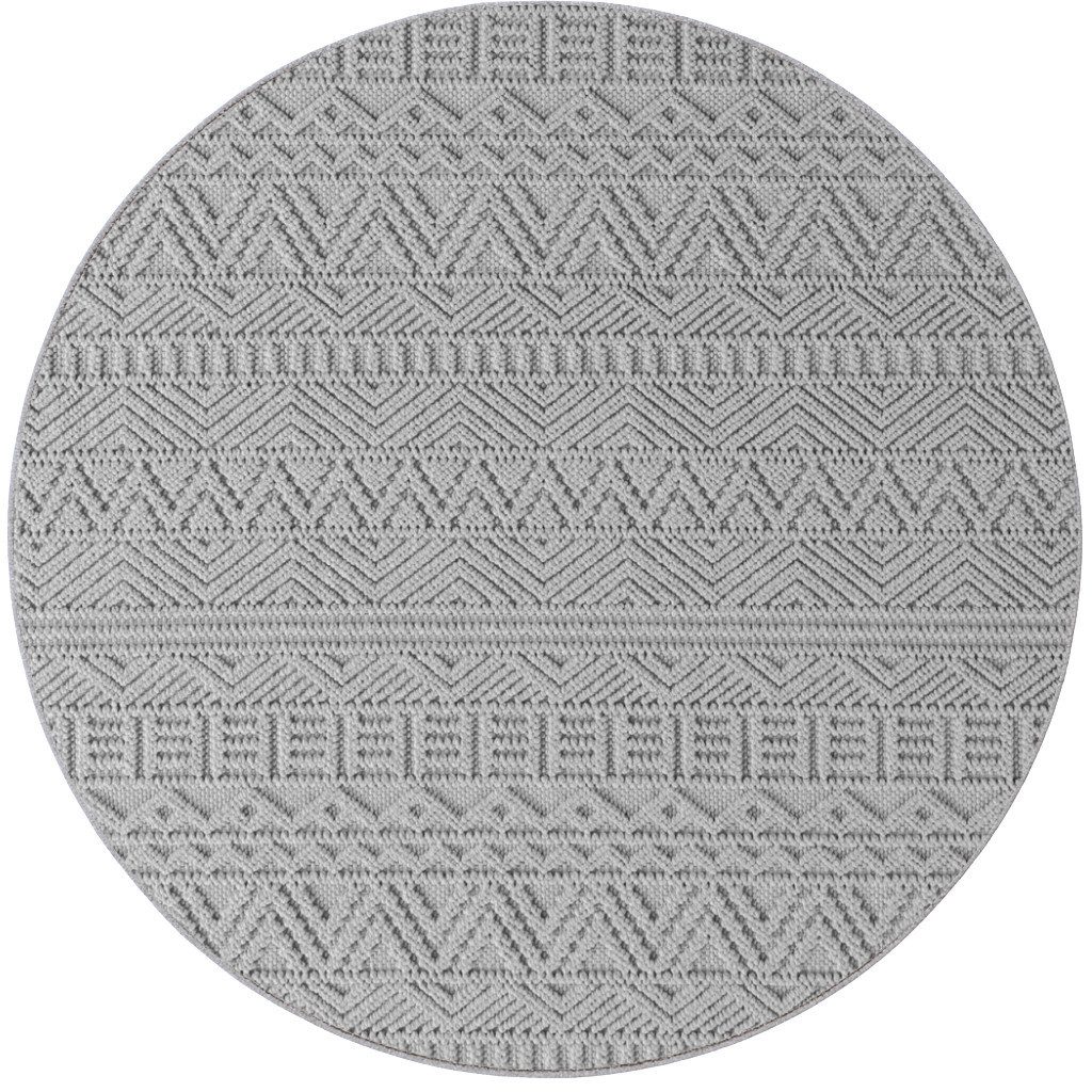 Ayyildiz Teppiche Teppich HELIX 2202, auch als Läufer und Rund erhältlich, rund, Höhe: 7 mm, 3D-Effekt durch Cut-Loop-Webtechnik, Woll-Optik, Bouclé, Wohnzimmer