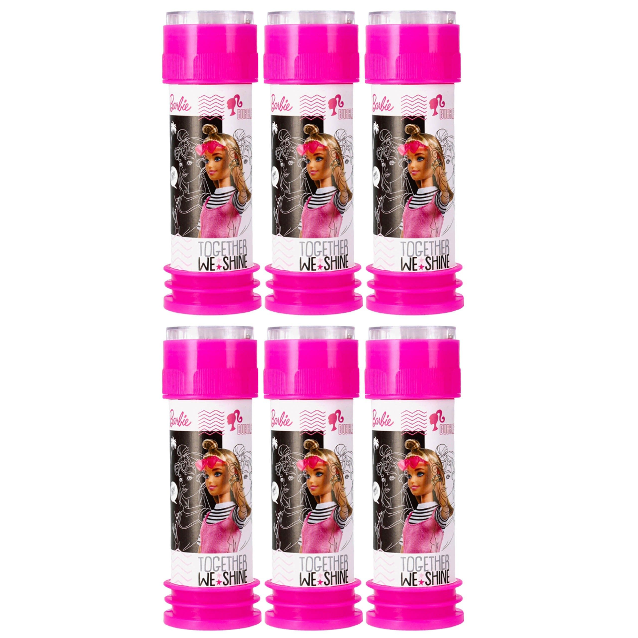 Seifenblasenspielzeug Barbie Pink Seifenbanken mit dem Spiel 55 ml MY BUBBLE 6 Stück