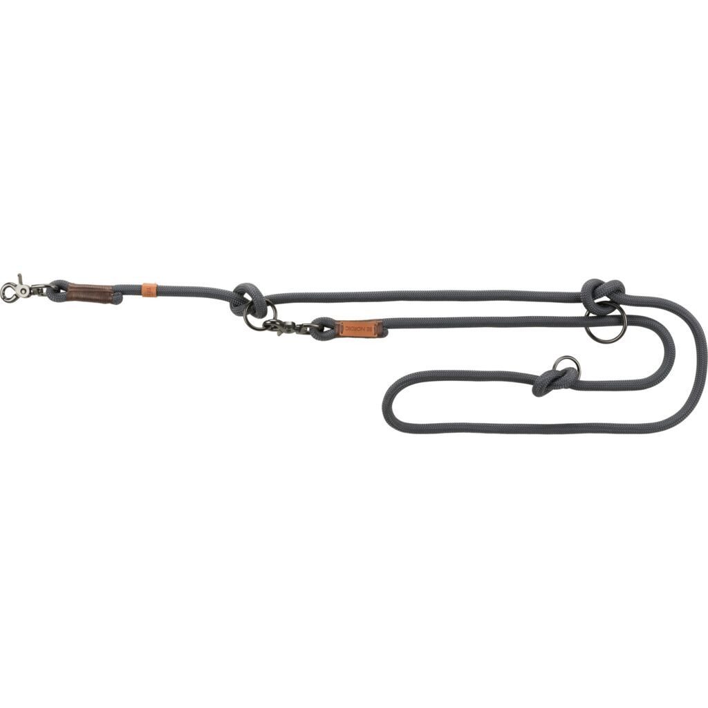 TRIXIE Hundeleine BE NORDIC Verlängerungsleine - dunkelgrau/braun - 2,00 m/ø 13 mm, Tau