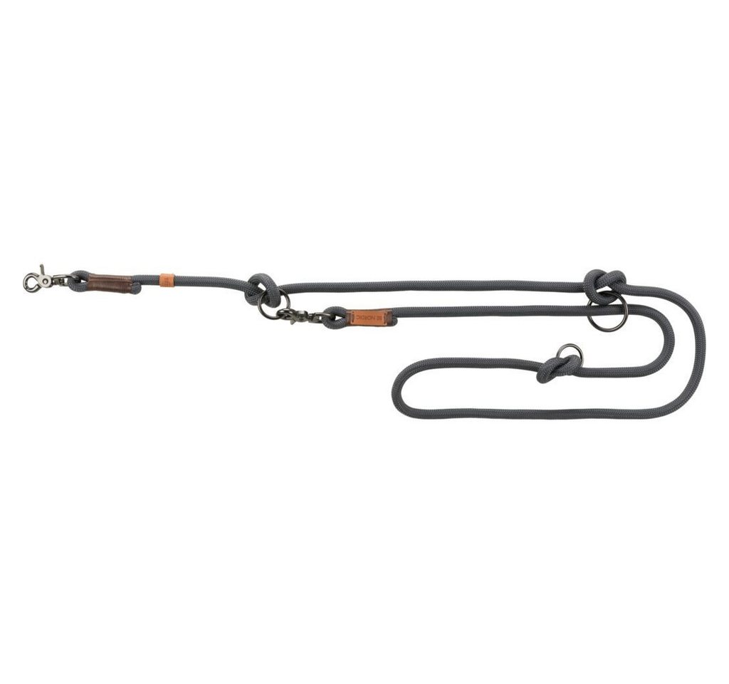 TRIXIE Hundeleine BE NORDIC Verlängerungsleine - dunkelgrau/braun - 2,00 m/ø 13 mm, Tau