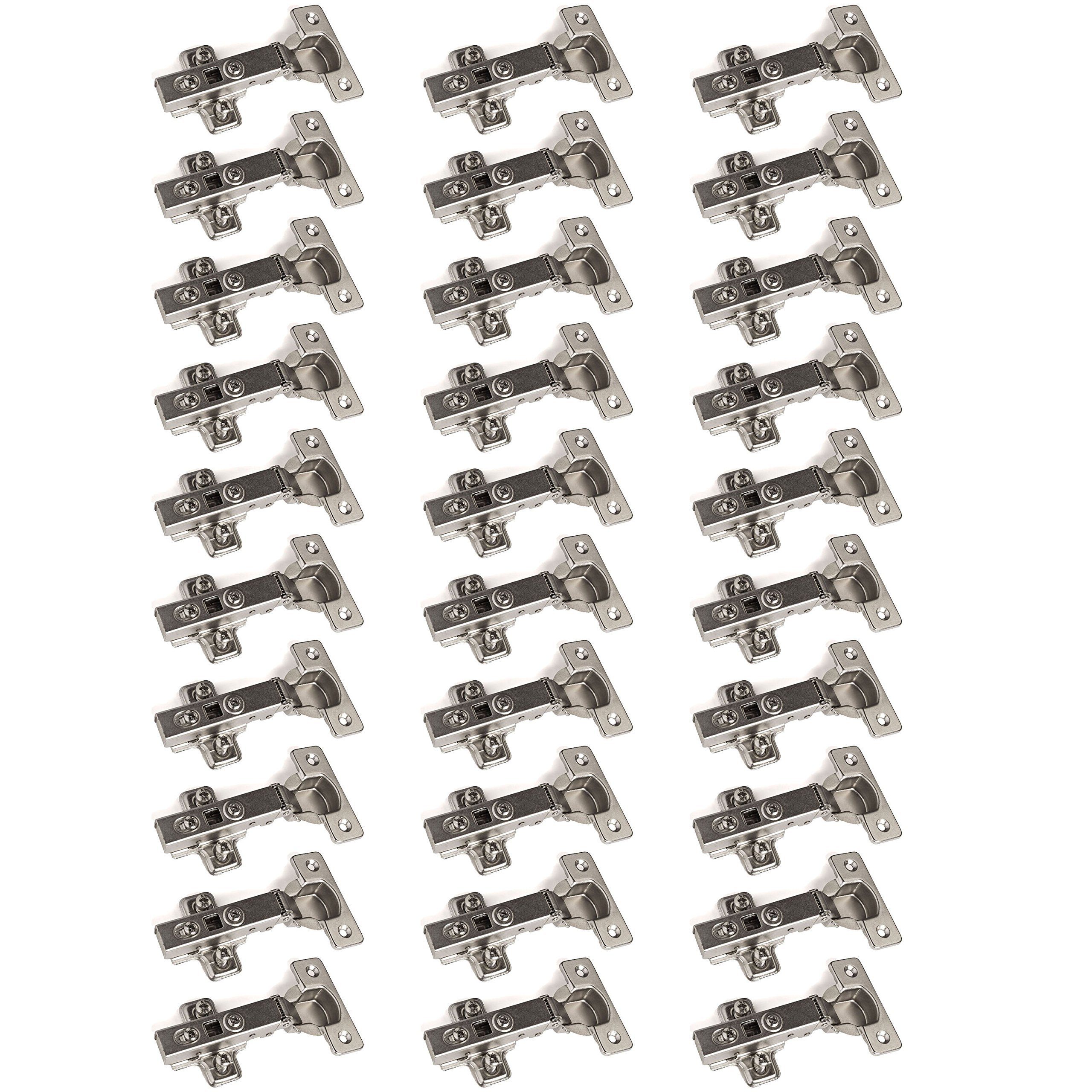 SO-TECH® Türbeschlag Topfband T45 / T52, Eckanschlag, mit Dämpfer + Kreuzplatte (30 St), Scharnier Scharniere Topfscharniere