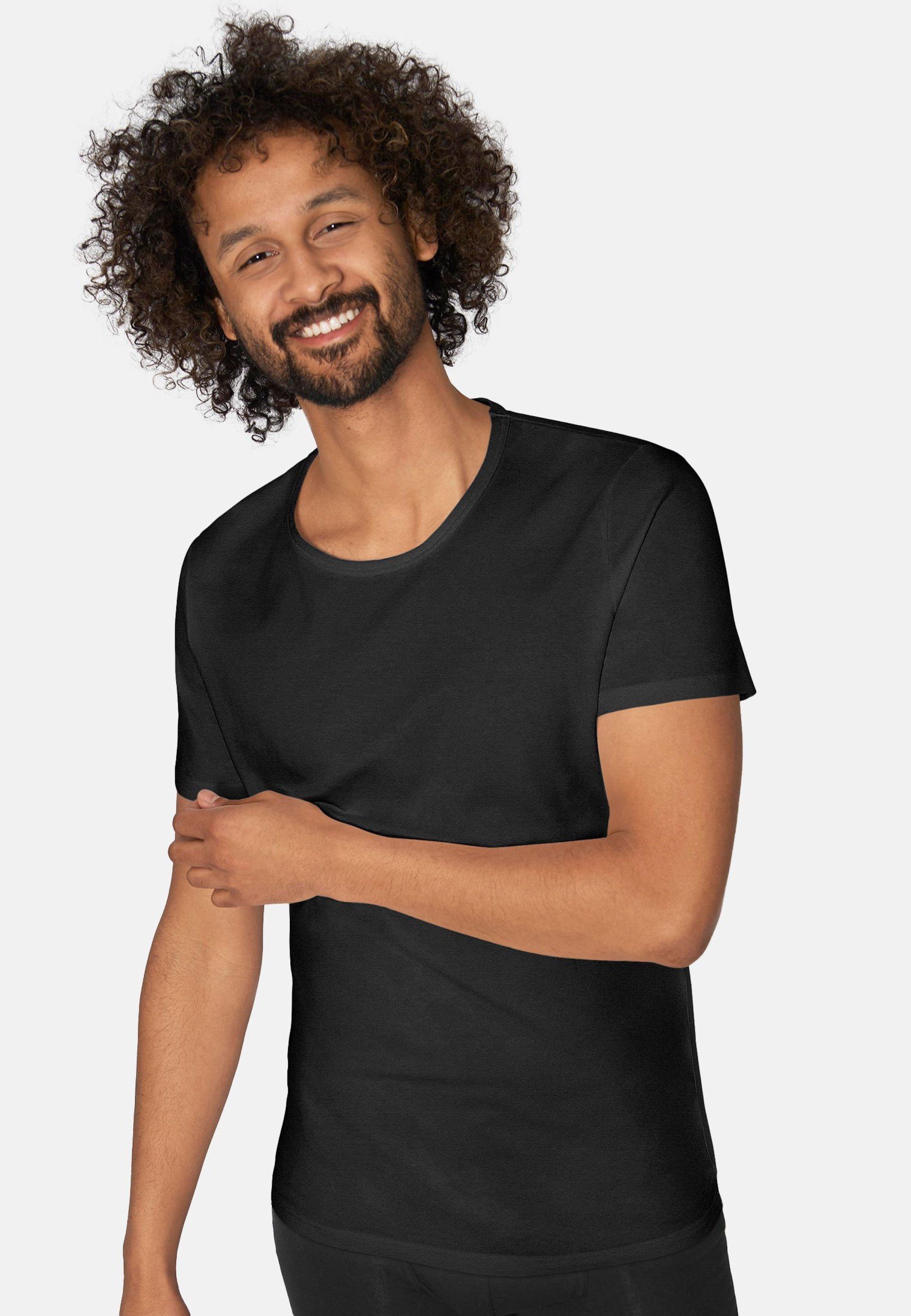 Sloggi Unterhemd Go - Organic Cotton (1-St) Unterhemd / Shirt Kurzarm - Baumwolle - Angenehm auf der Haut Schwarz