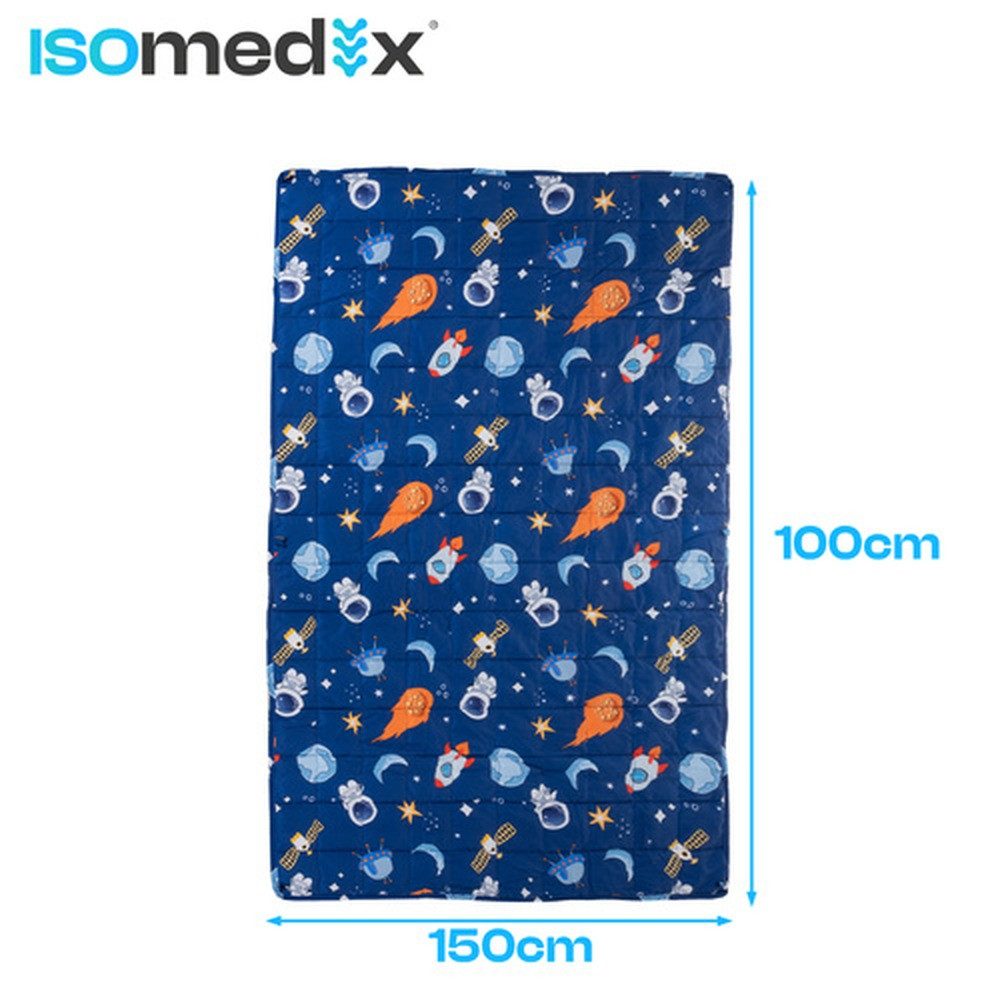ISO TRADE Gewichtsdecke Kinder-Gewichsdecke 4 kg 100x150 cm, Füllung: Glasperlen, Bezug: Polyester, hypoallergene, geräuschlose Füllung, sanften Druck ohne Verr – Bild 2 von 5