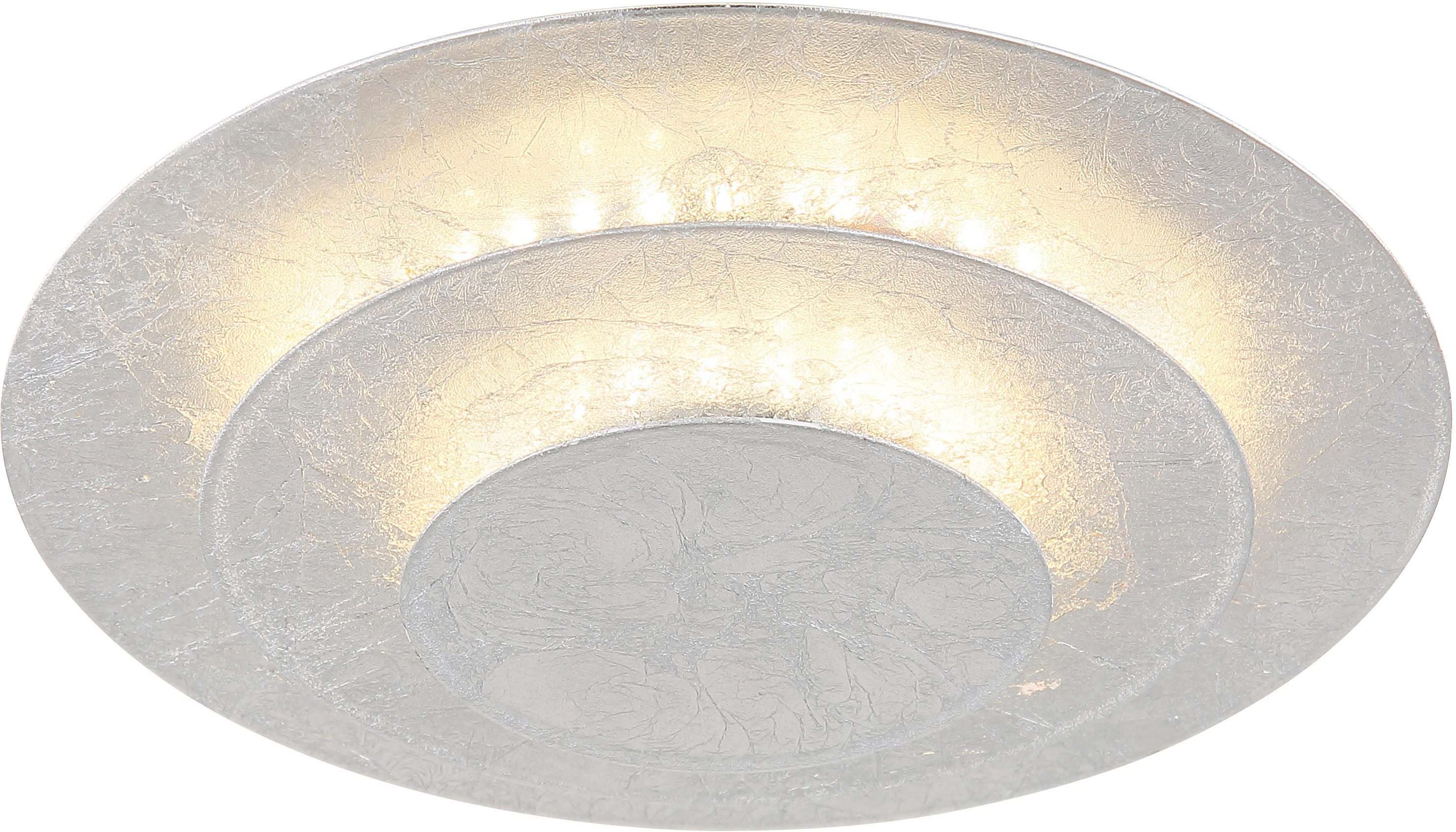 GLOBO LIGHTING Deckenleuchte HEDA, LED fest integriert, Warmweiß, Deckenlampe Wohnzimmer-Leuchte Schlafzimmer-Leuchte Flur Küche