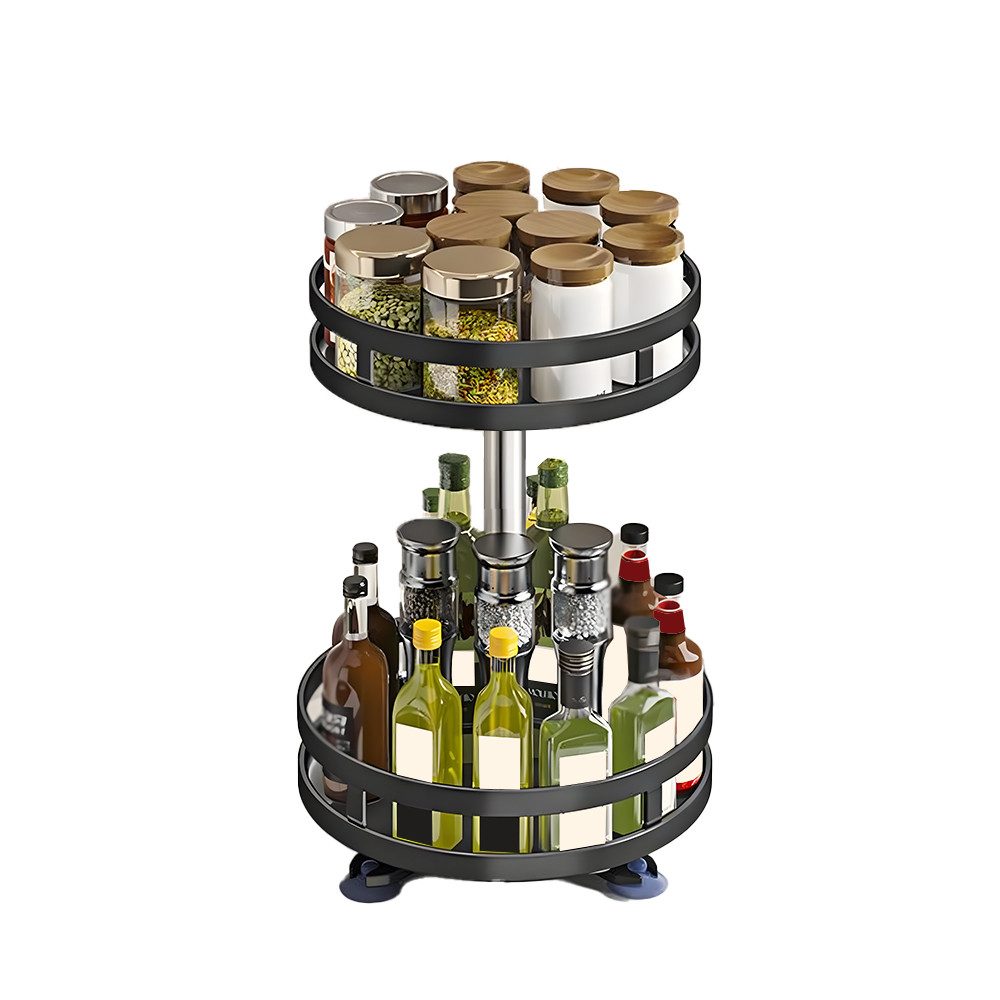 PODOFO Gewürzregal Gewürzregal Drehbar 3 Etagen 360° Drehbarer Küchenorgani günstig online kaufen