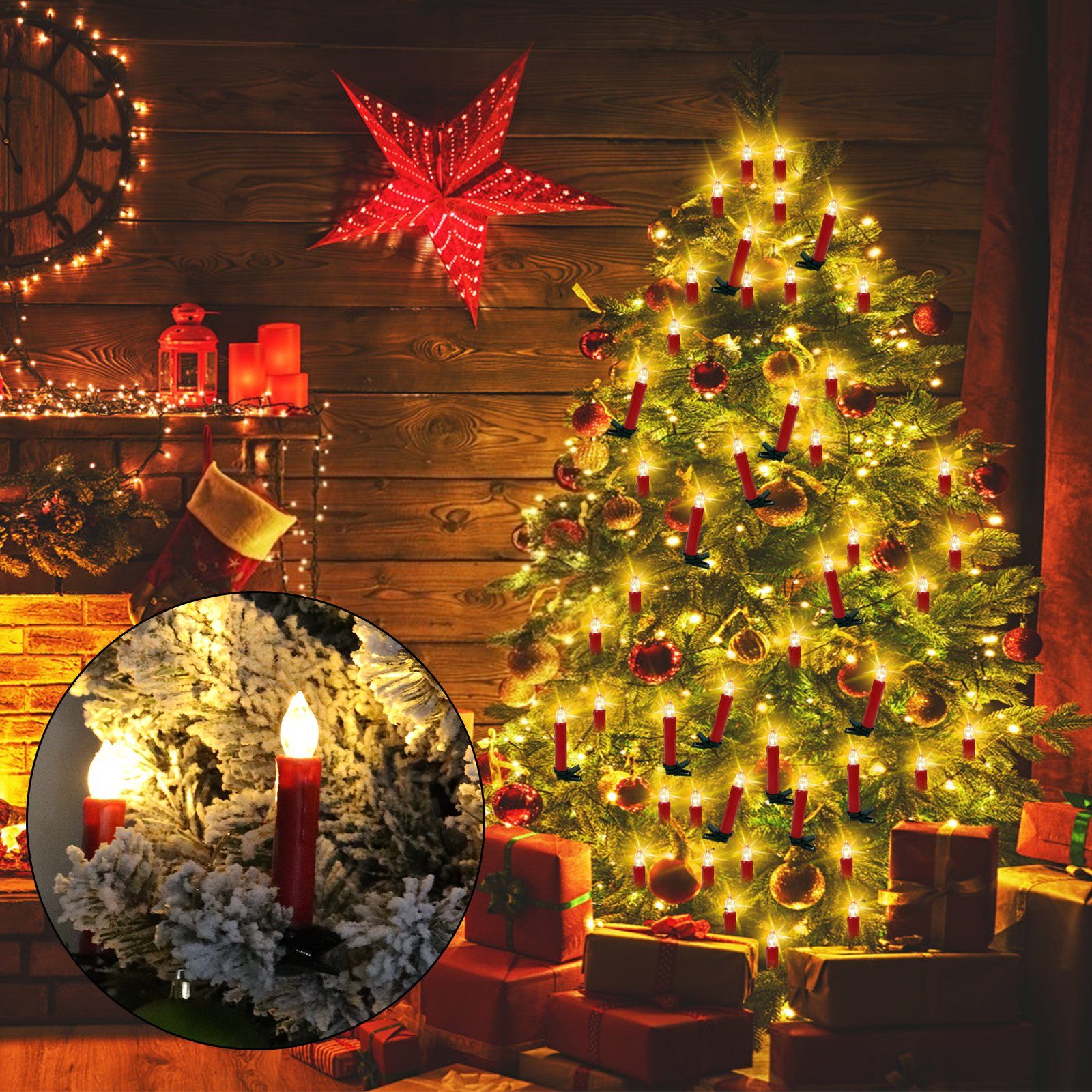 Gotoll LED-Christbaumkerzen CH030_RE-NEW kabellos Weihnachtsbaumkerzen weih günstig online kaufen