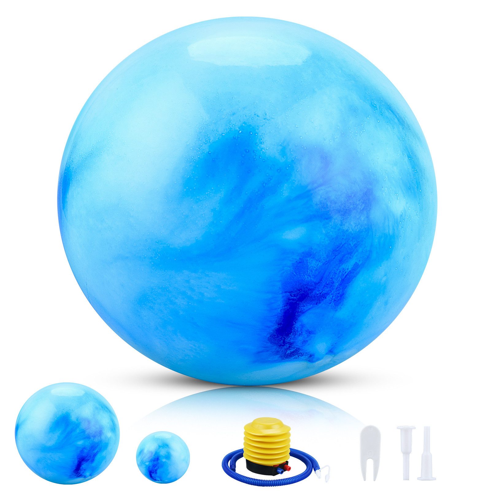 CkeyiN Pro Gymnastikball Rutschfest,Pilates Ball,Gratis 25 cm Yogaball (Set, 2 GroBen verfugbar, Belastbar), für Schwangerschaft, Fitness, Gleichgewicht, Training,Physiotherapie