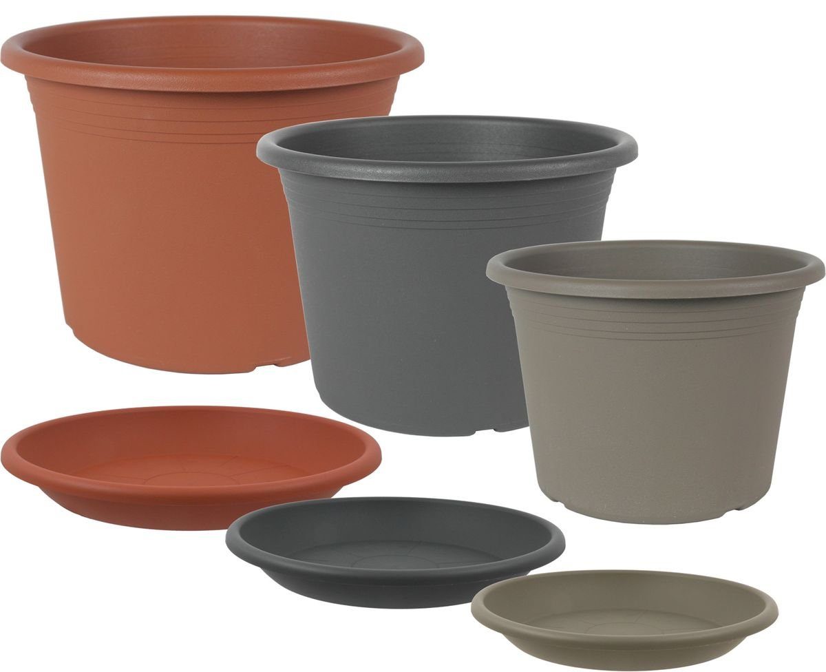 Heimwerkercenter Pflanzkübel MePla Untersetzer Cylindro ø12 cm, Terrakotta, günstig online kaufen
