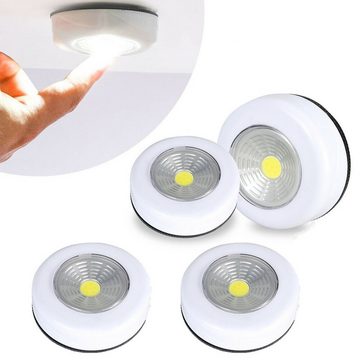 LETGOSPT LED Unterbauleuchte 4x LED Nachtlicht LED Touch Lampe, ‎Kaltweiß