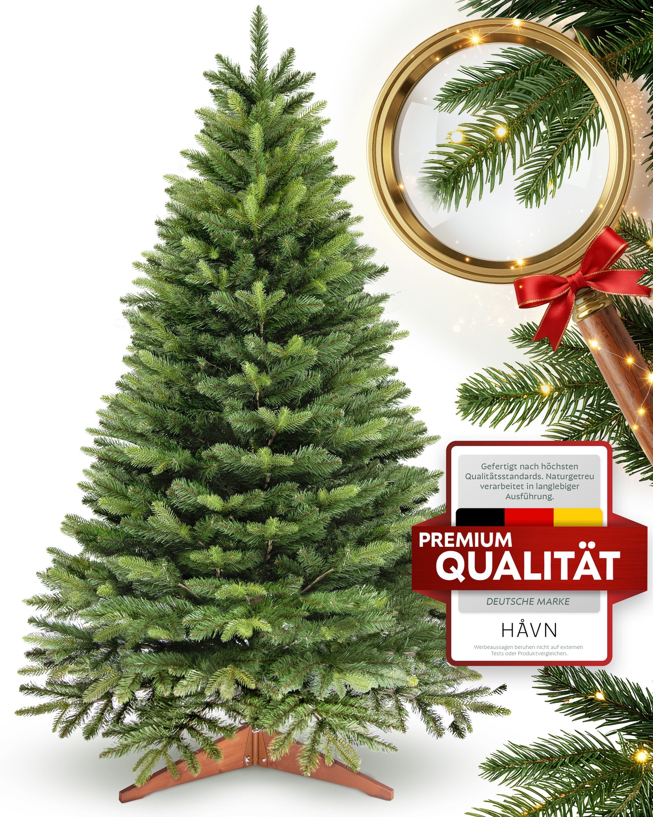 HAVN Künstlicher Weihnachtsbaum Håvn ® Premium Künstlicher Tannenbaum Nordlys, Künstlicher Weihnachtsbaum mit PVC-Ästen & PE-Spritzguss-Spitzen