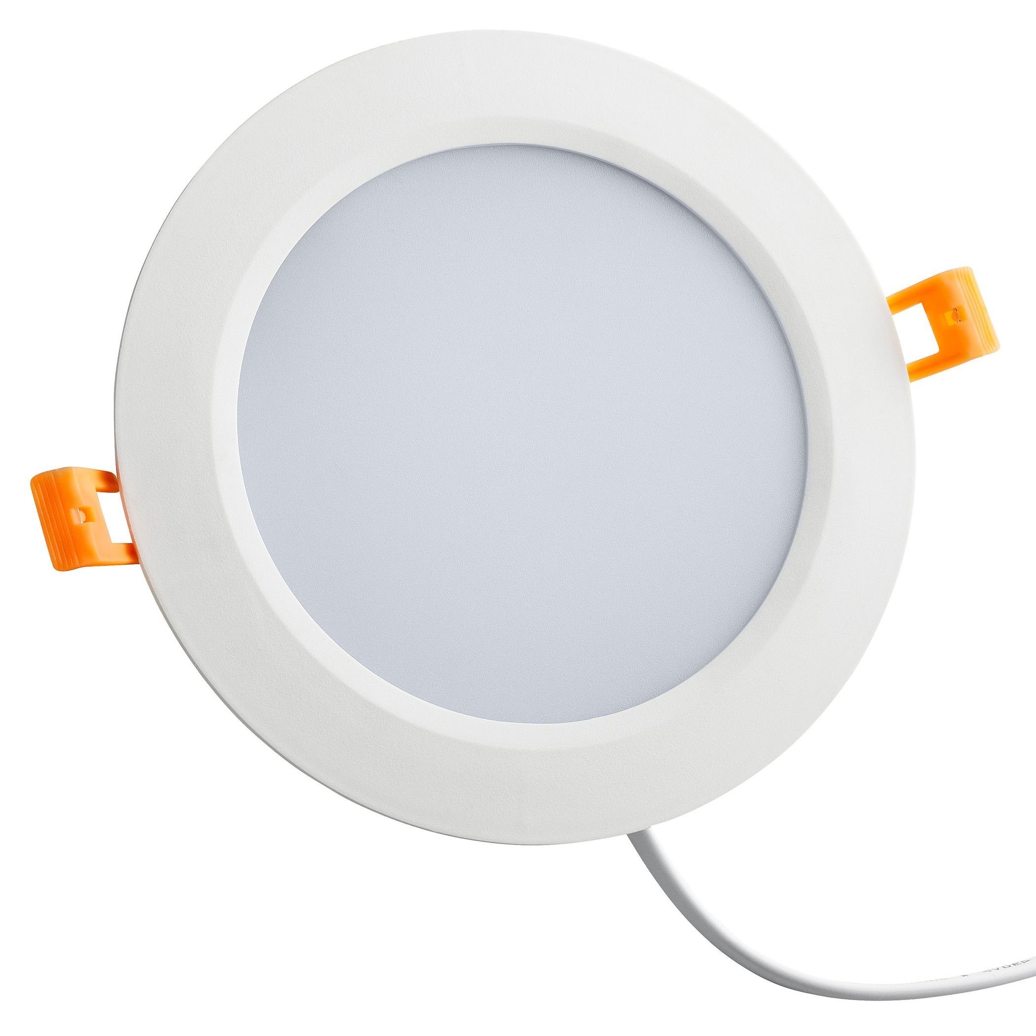 Einbaustrahler SEBSON LED 230V, Einbaustrahler 870lm warmweiß, 12W Treiber LED integrierter