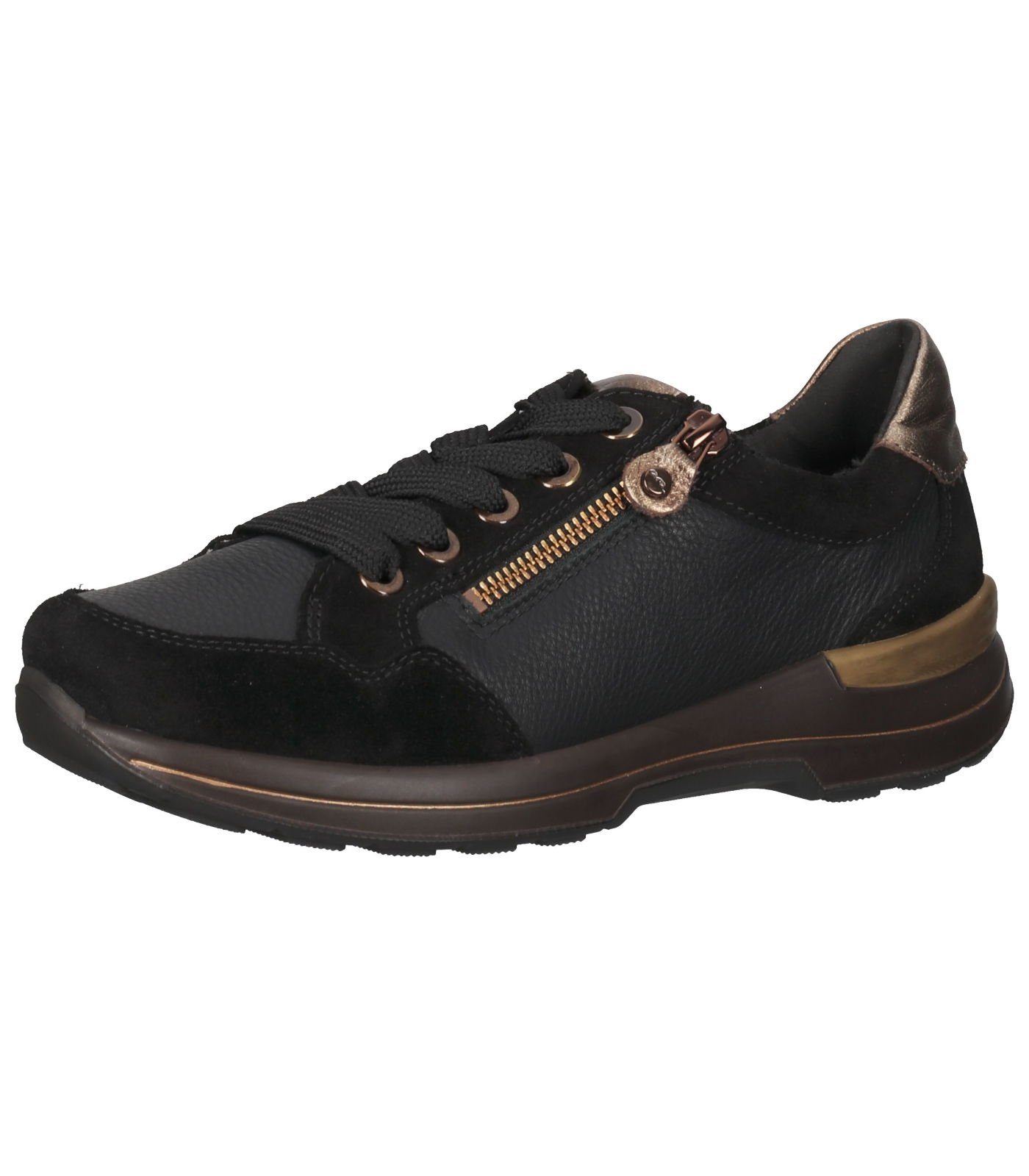 Gold Sneaker Ara Veloursleder Schwarz Sneaker