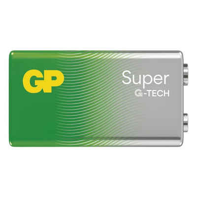 GP Batteries Super Alkaline Batterie, (9 V), E-Block / 6LR61, 9 V, Alkali
