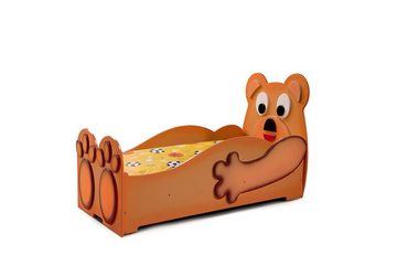 Faizee Möbel Kinderbett [Teddy Bear Small/Big] Kinderzimmerbett in Braun 165x87x88/205x100x100
