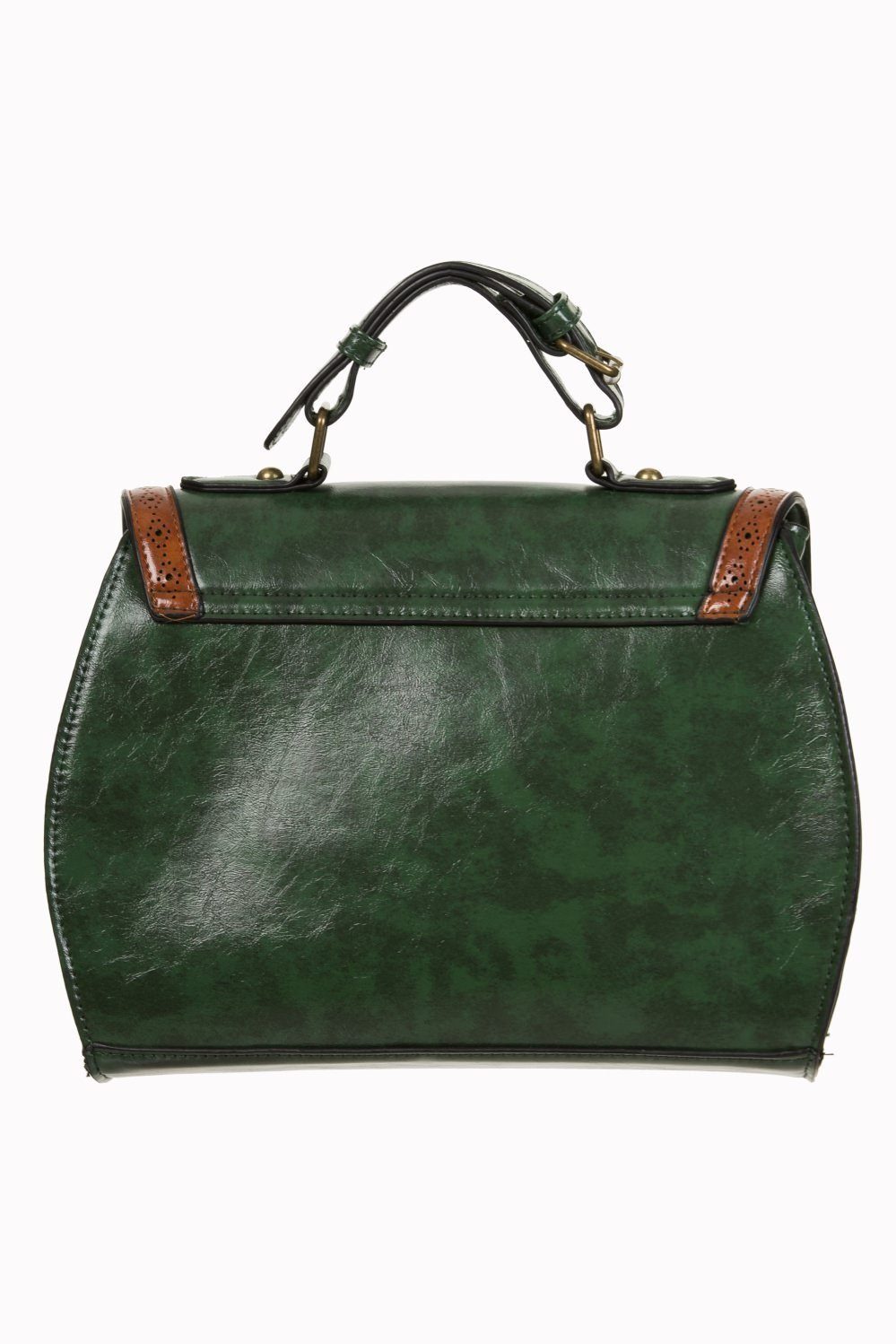 Banned Schultertasche Stevie Grün, Verstellbarer Schultergurt Retro Crossbody Bag