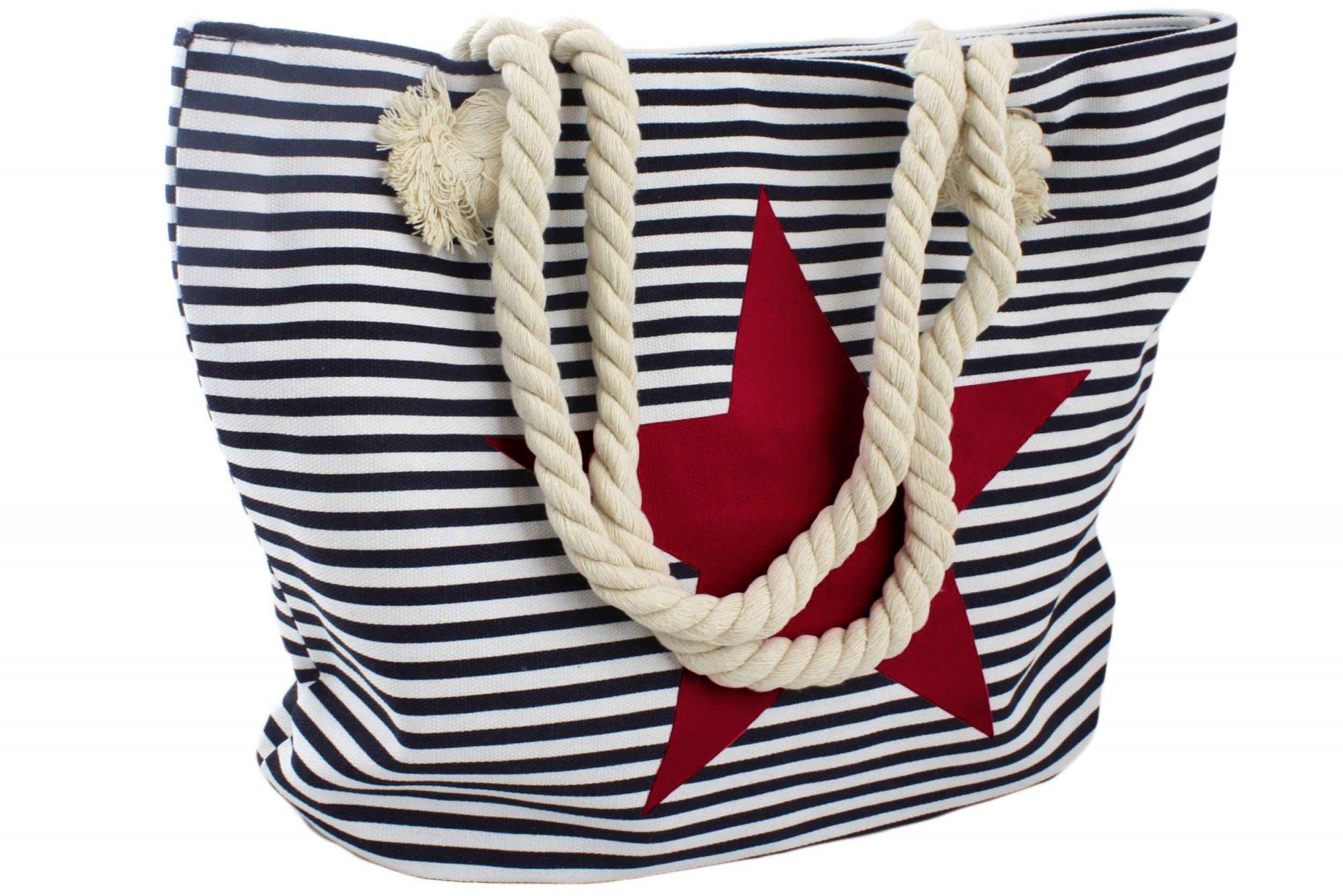 Sonia Originelli Strandtasche »Shopper maritim gestreift mit Sterndruck  Streifen« online kaufen | OTTO