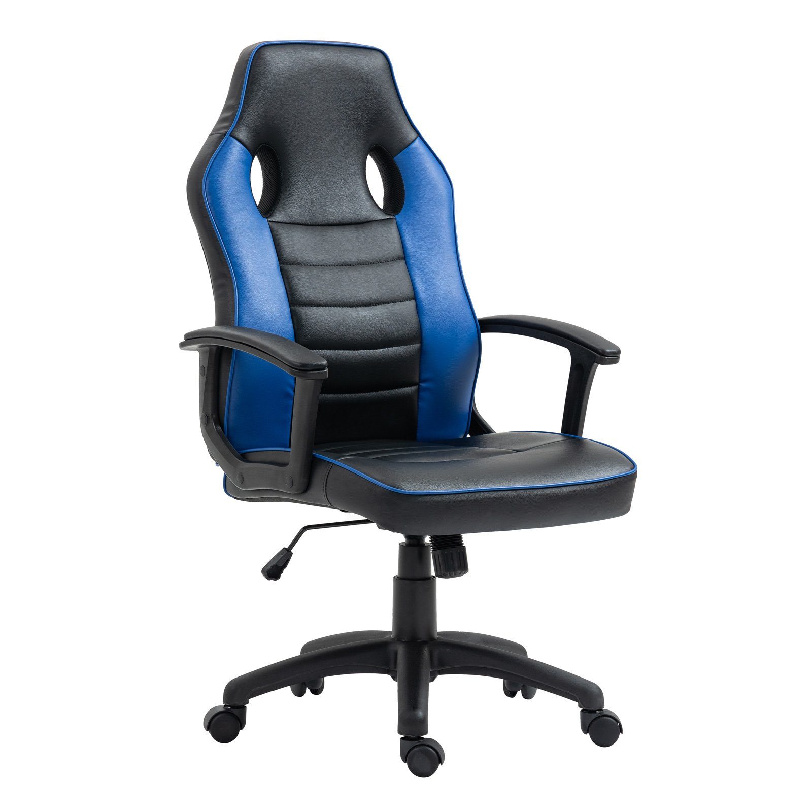 SVITA Gaming-Stuhl Gaming-Stuhl Kinder, Höhenverstellbar Schwarz/Blau