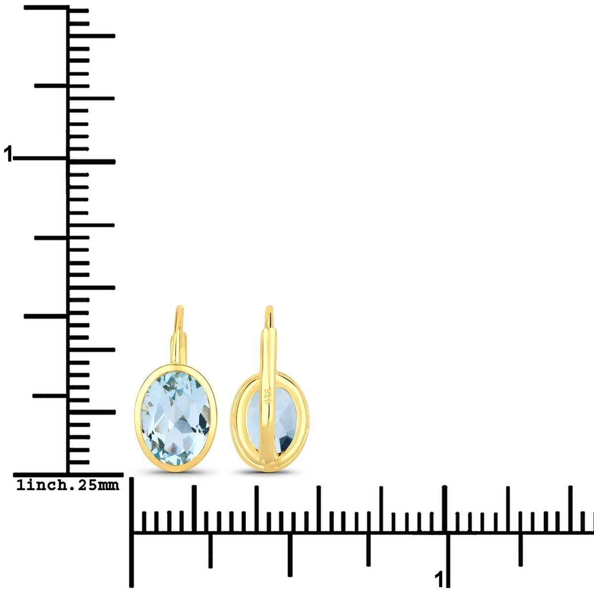 Rafaela Donata Paar Ohrhänger Sterling aus Silber gelbgold