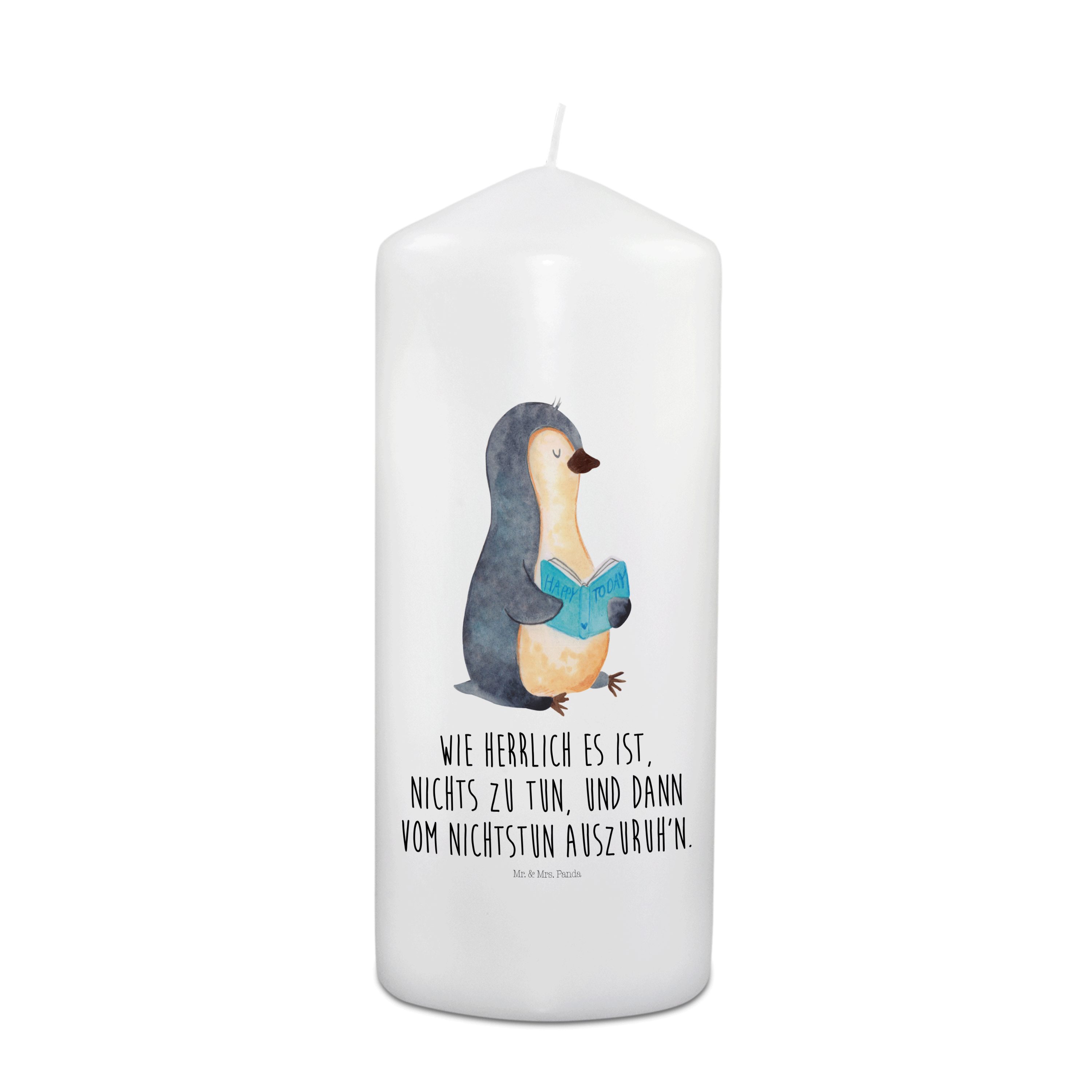 Mr mrs panda formkerze 19 x 8 cm pinguin buch wei geschenk