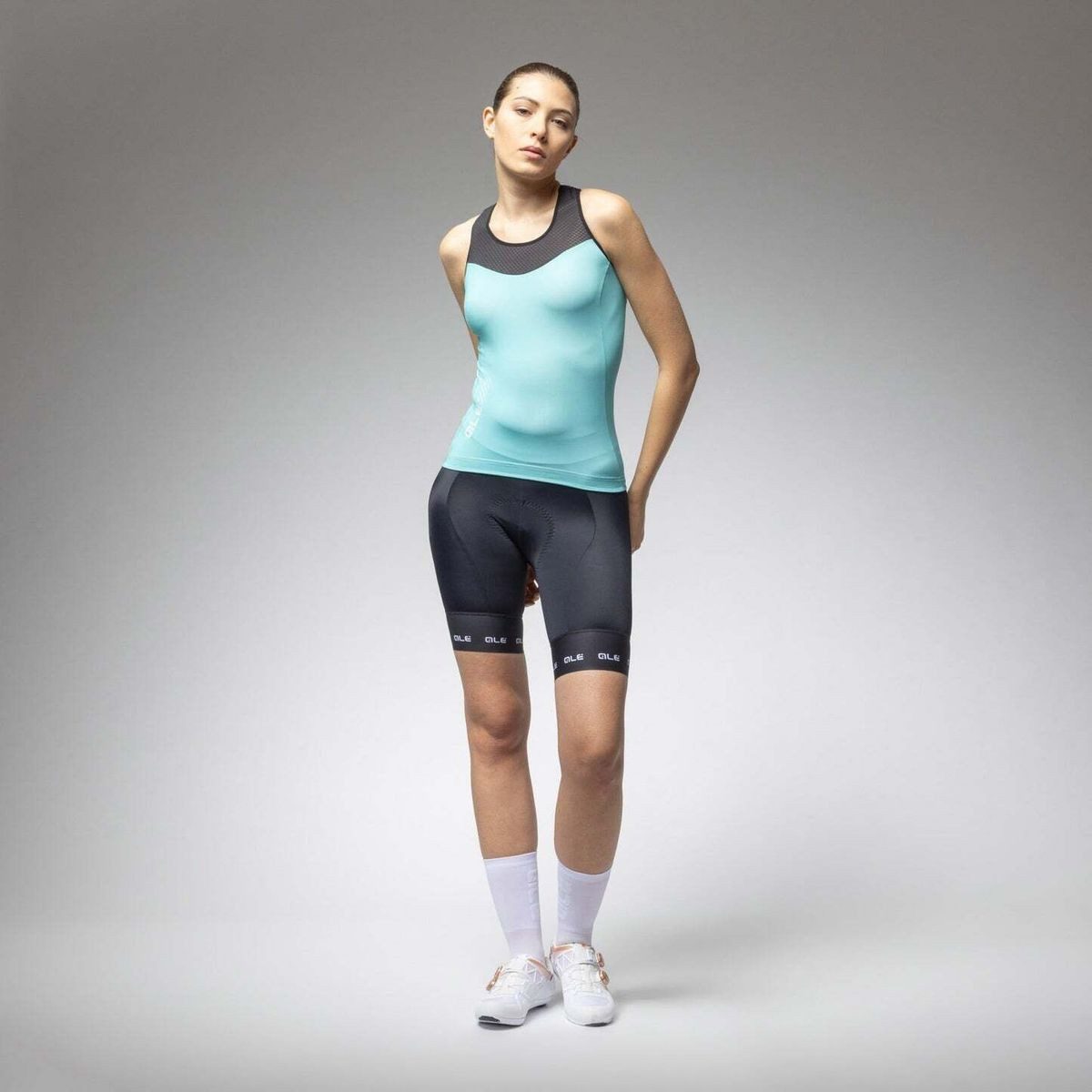 alé Radtrikot Color Block Stylisches Damen-Radtop mit UV-Schutz und reflektierenden Details für