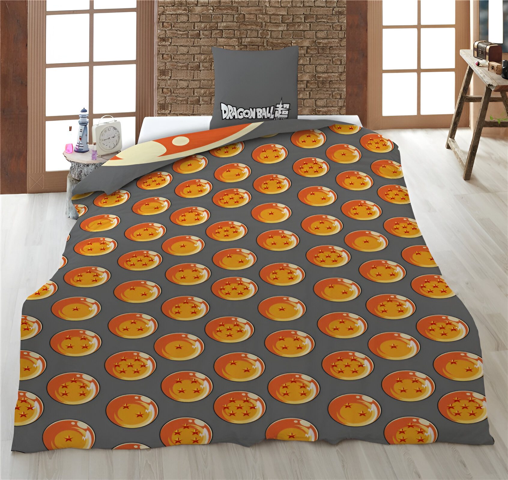 Dragon Ball Bettwäsche Dragon Ball Goku Jungen Bettwäsche 2tlg. Set 135-140x200 65x65, 2 teilig