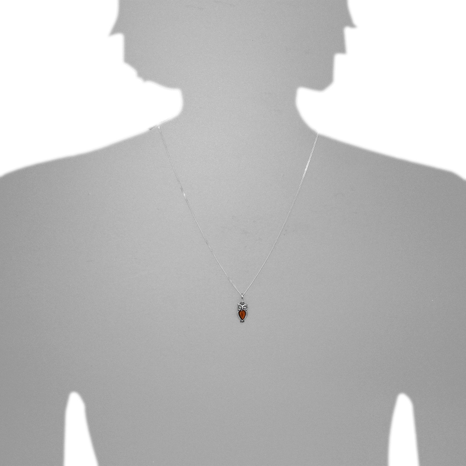 OSTSEE-SCHMUCK Kette mit Anhänger Ostsee-Schmuck Kette mit Anhänger Eule Ke günstig online kaufen