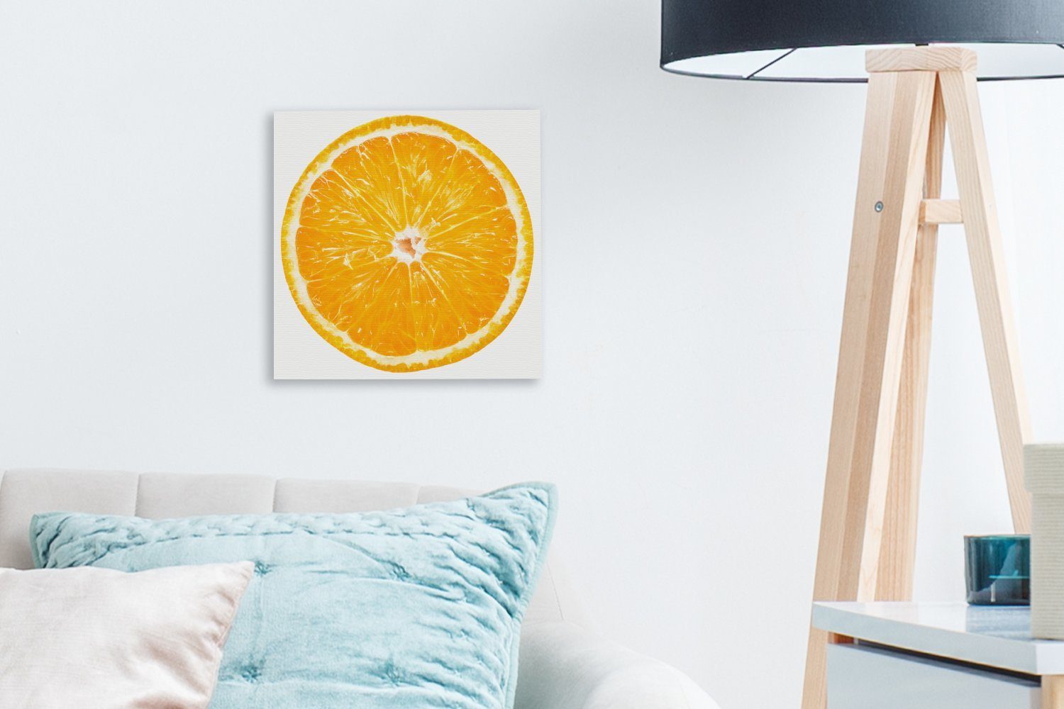 Leinwand Wohnzimmer Orange St), Schlafzimmer Obst (1 für OneMillionCanvasses® Bilder Weiß, - Leinwandbild -