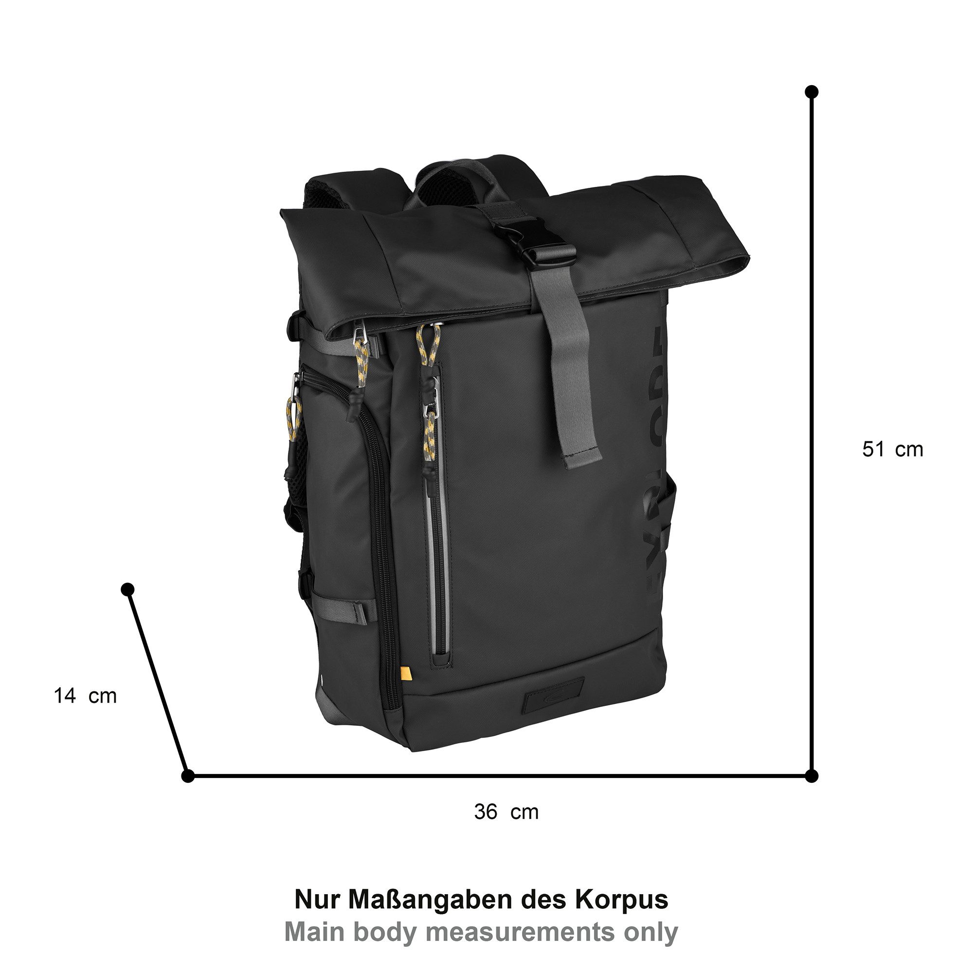 camel active Rucksack Explore, wasserabweisendes recyceltes Nylon und refle günstig online kaufen