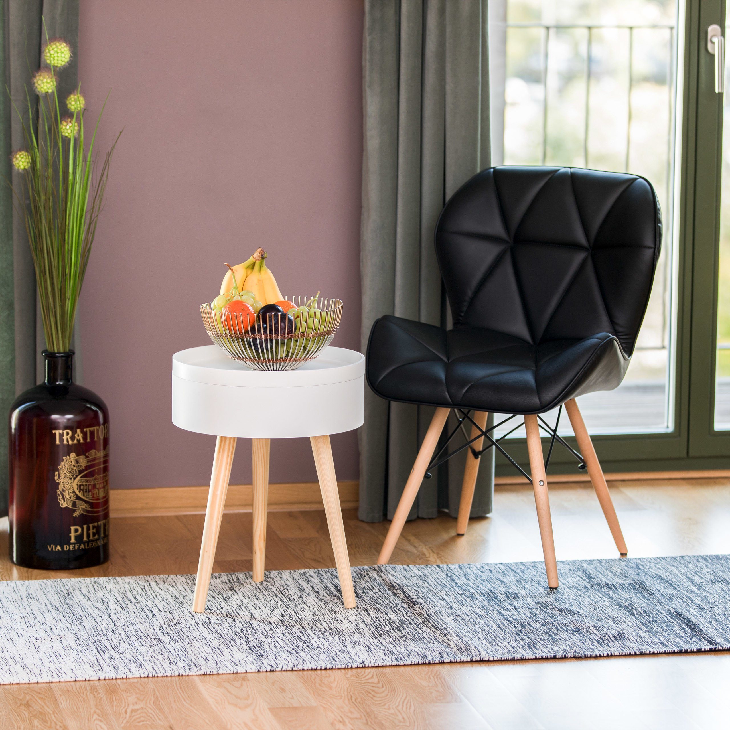 relaxdays Beistelltisch skandinavisch mit Tablett günstig online kaufen