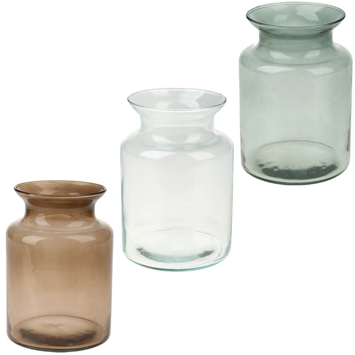 matches21 HOME & HOBBY runde Vase 14x20 Blumentopf transparent aus Schöne (1 Ø Klar cm St) Glasvase Glas