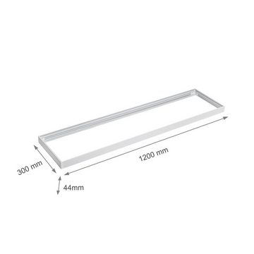 Lecom LED Panel 120x30 LED Panel 40w Einbau oder Aufbau Panel, Aufbaurahmen aus Aluminium für LED Panele 120x30x4,4cm
